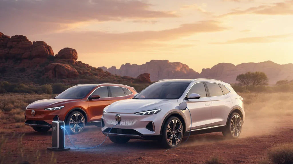 Editorial photo-realistic HERO image for automotive news (2026-04-14). Feature MG vehicles specifically Flagship SUV. Scene: A luxurious MG flagship S