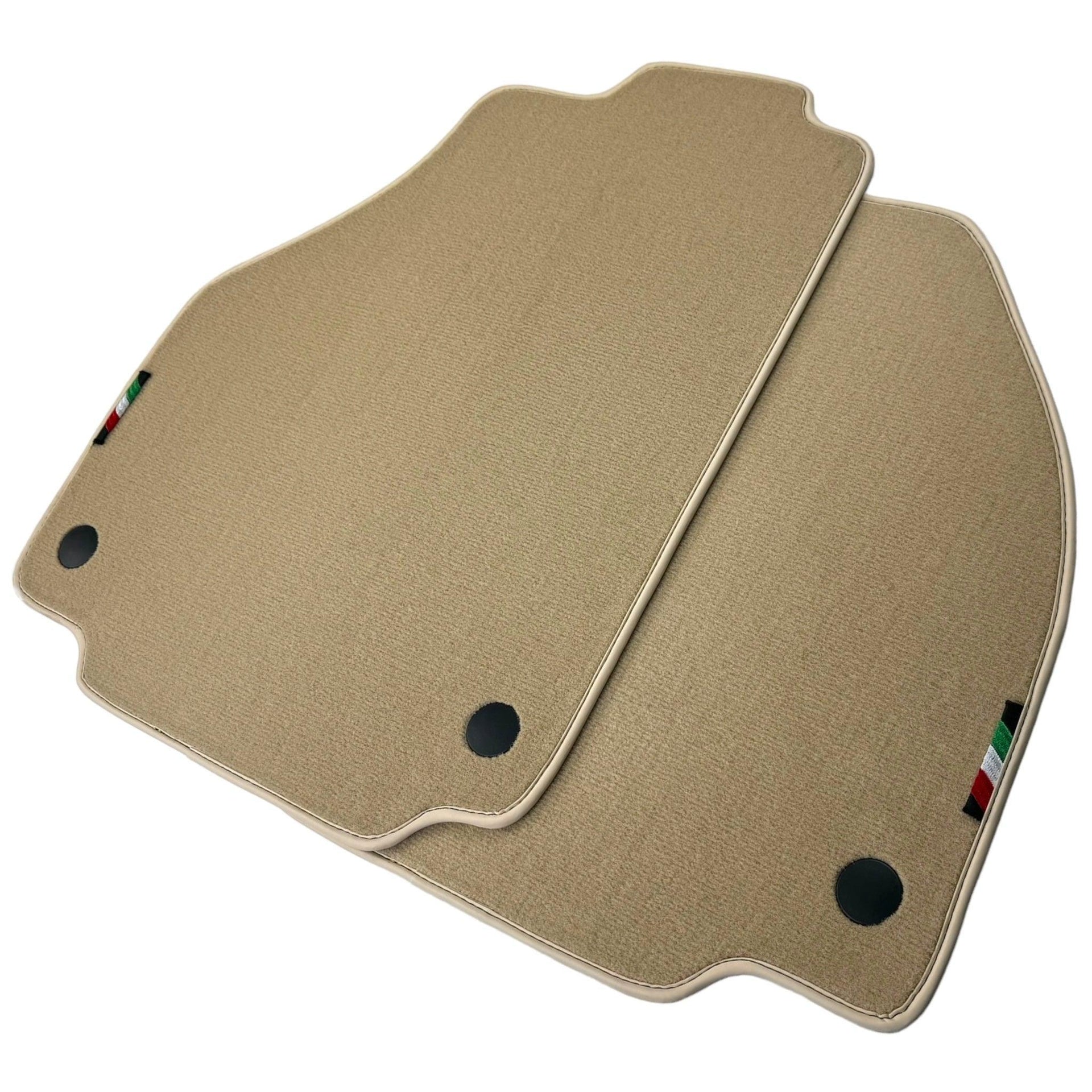 Beige Floor Mats for Ferrari 488 GTB (2016-2022) | Italian Edition - AutoWin