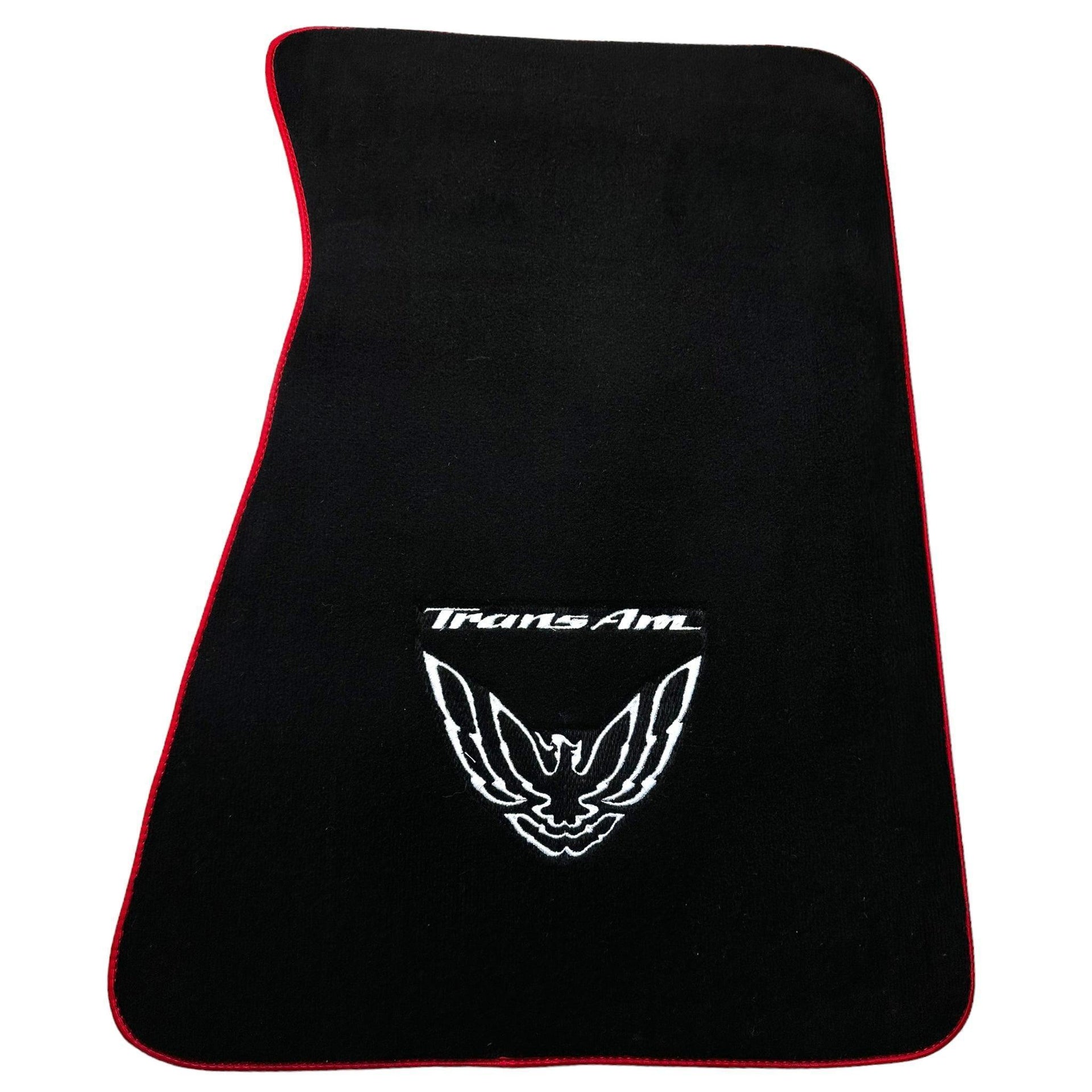 Black Floor Mats Red Trim for Pontiac FireBird (1970-1981) Trans Am - AutoWin