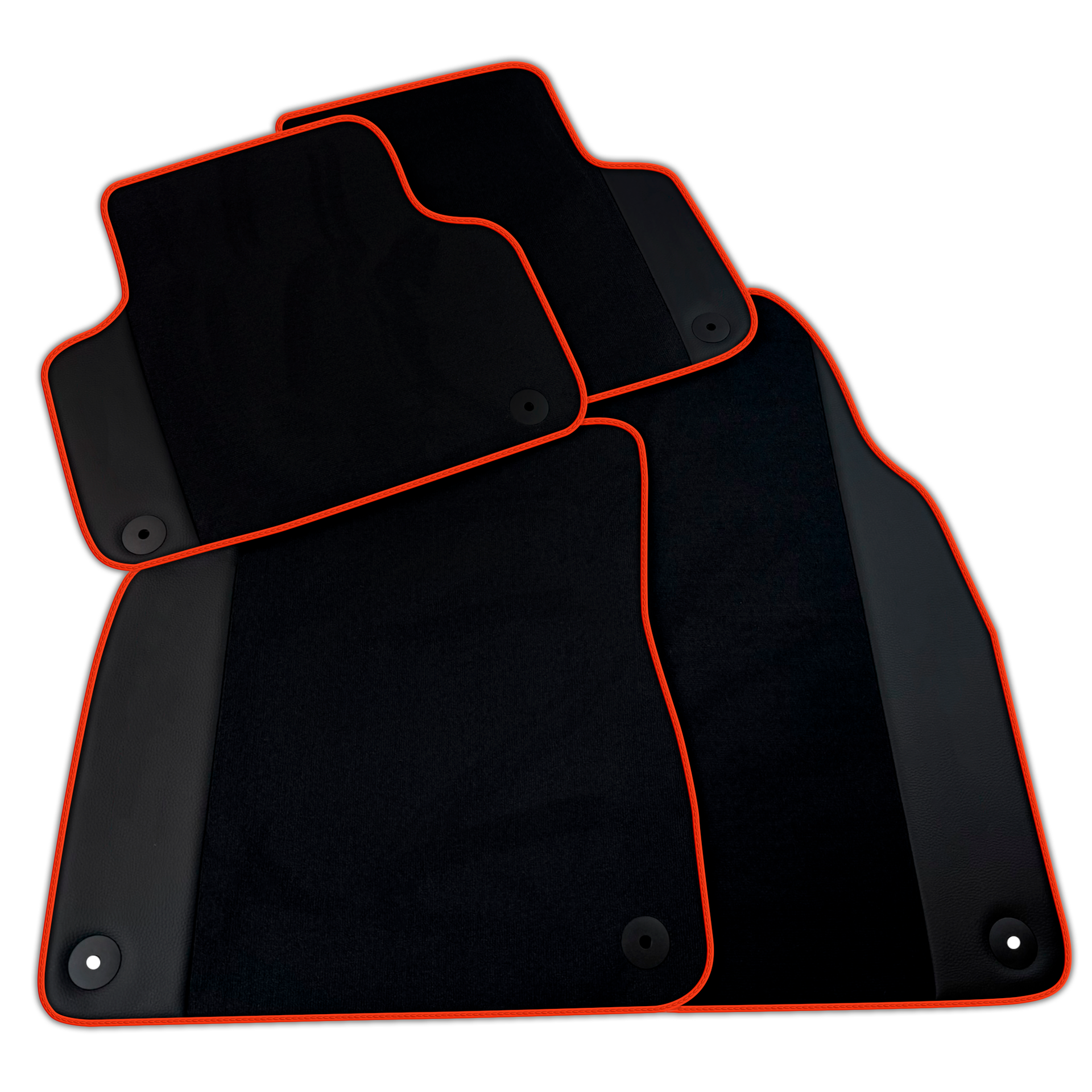 Black Floor Mats for Lamborghini Urus with Leather | Various Trim Colors Option