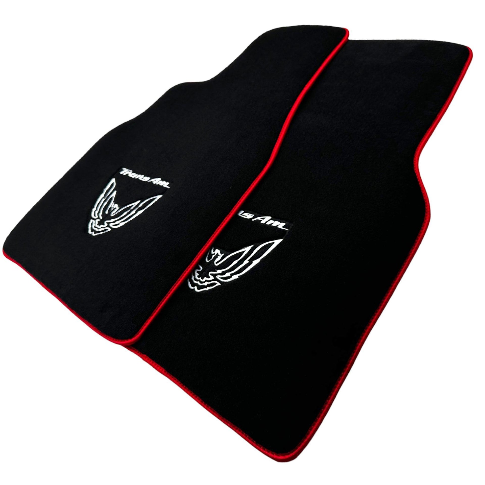Black Floor Mats Red Trim for Pontiac FireBird (1993-2002) Trans Am - AutoWin