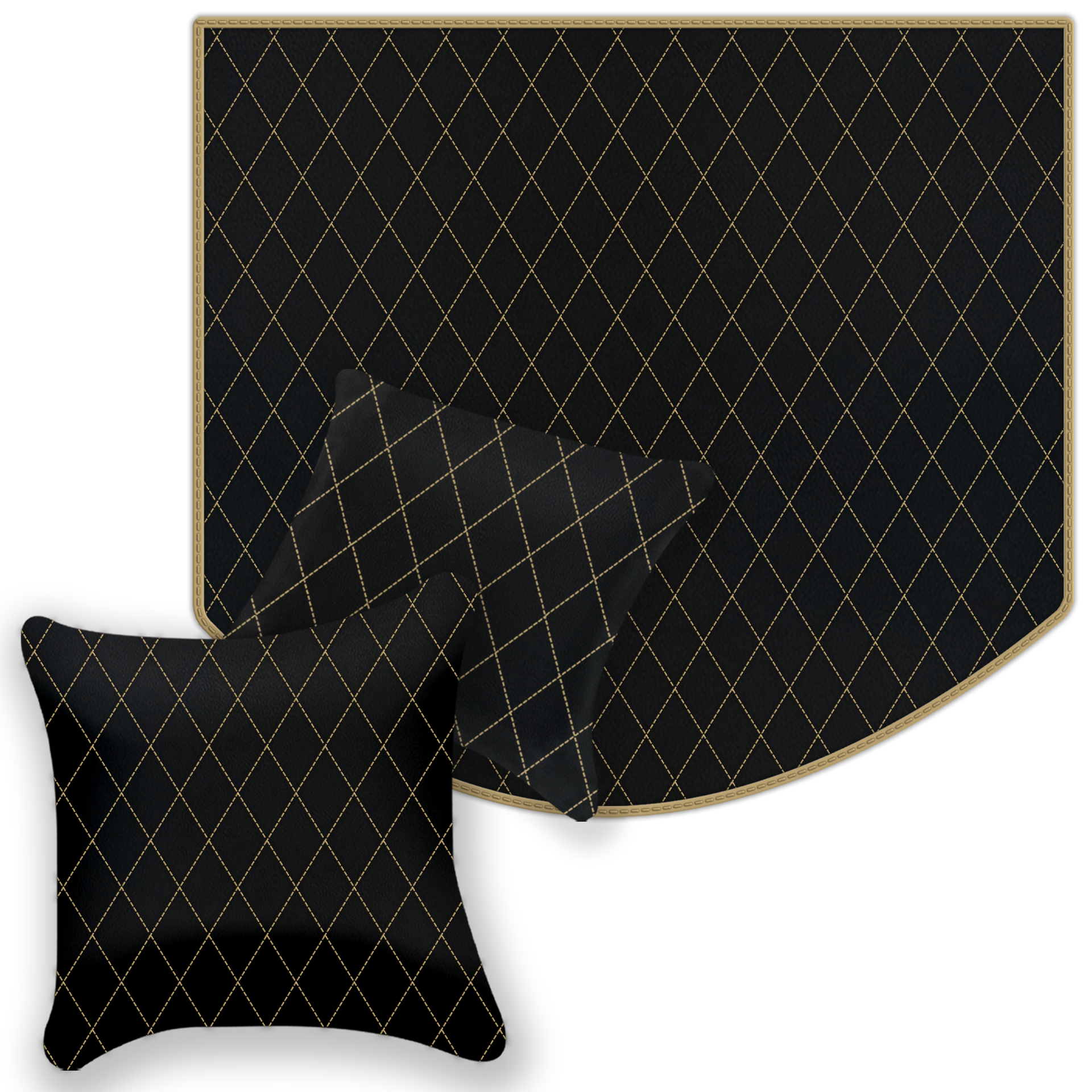 Premium Black Leather Floor Mats for Ferrari Mondial (1983-1993)