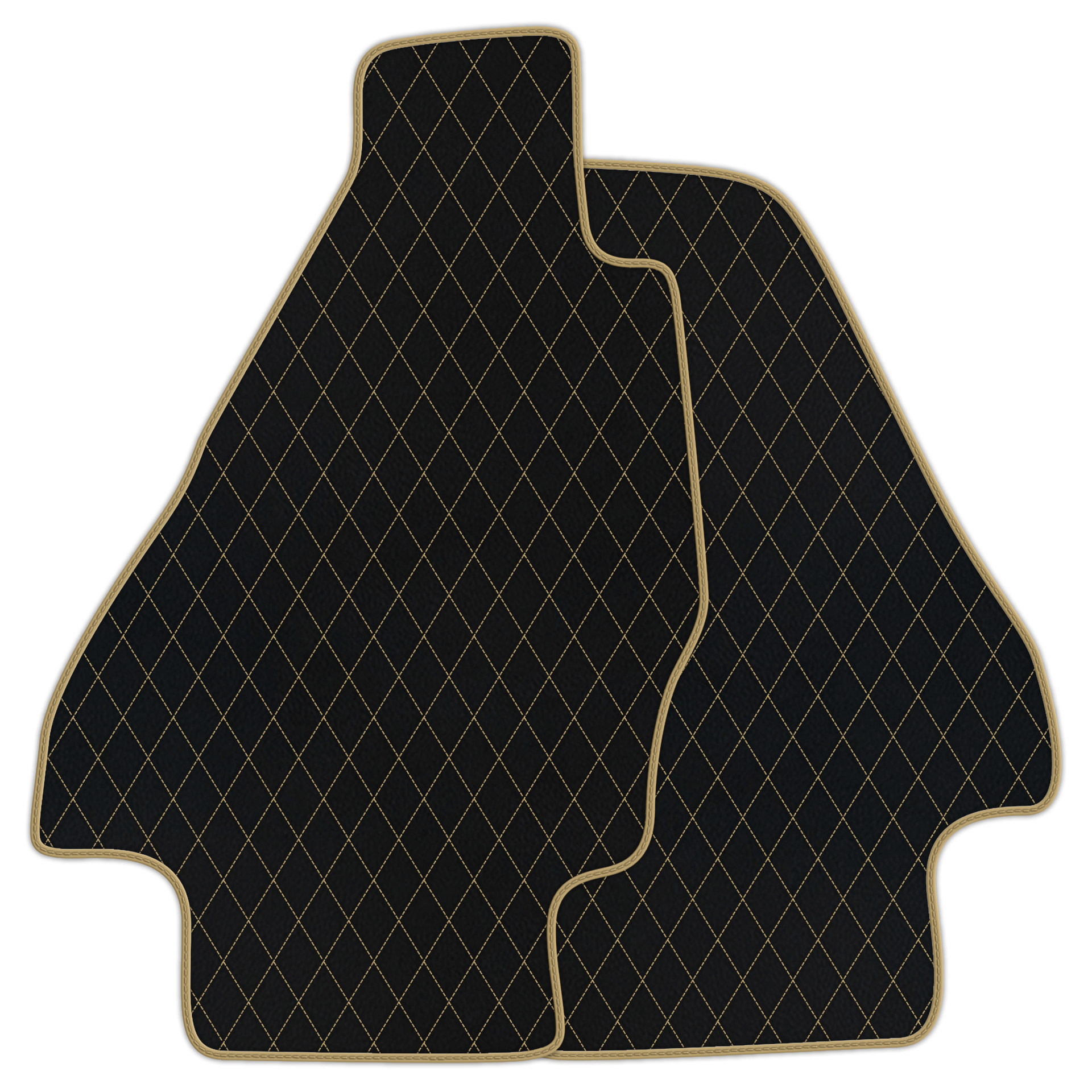 Premium Black Leather Floor Mats for Ferrari Testarossa (1984-1996)