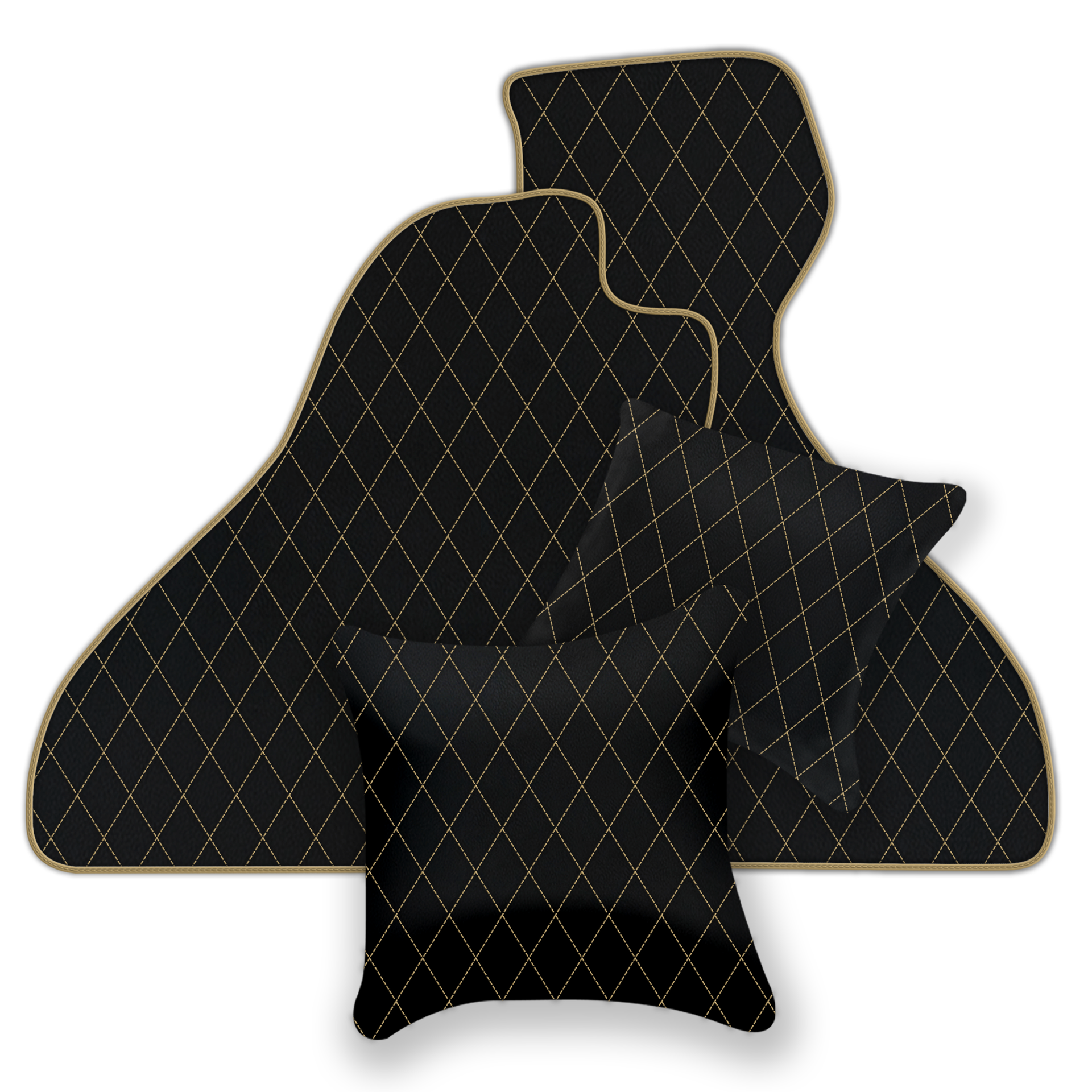 Premium Black Leather Floor Mats for Ferrari Mondial (1980-1993)