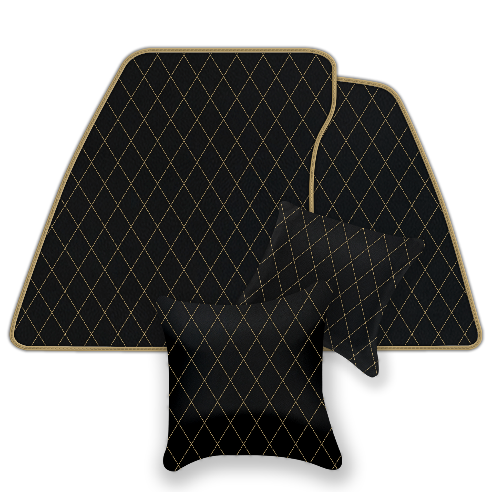 Black Leather Floor Mats for Bentley Mulsanne (2010-2020) | AW1 Design