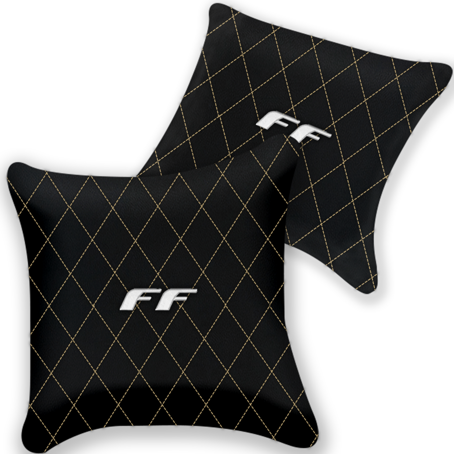 Custom Black Leather Pillows for Ferrari GTC4 Lusso - Set of 2