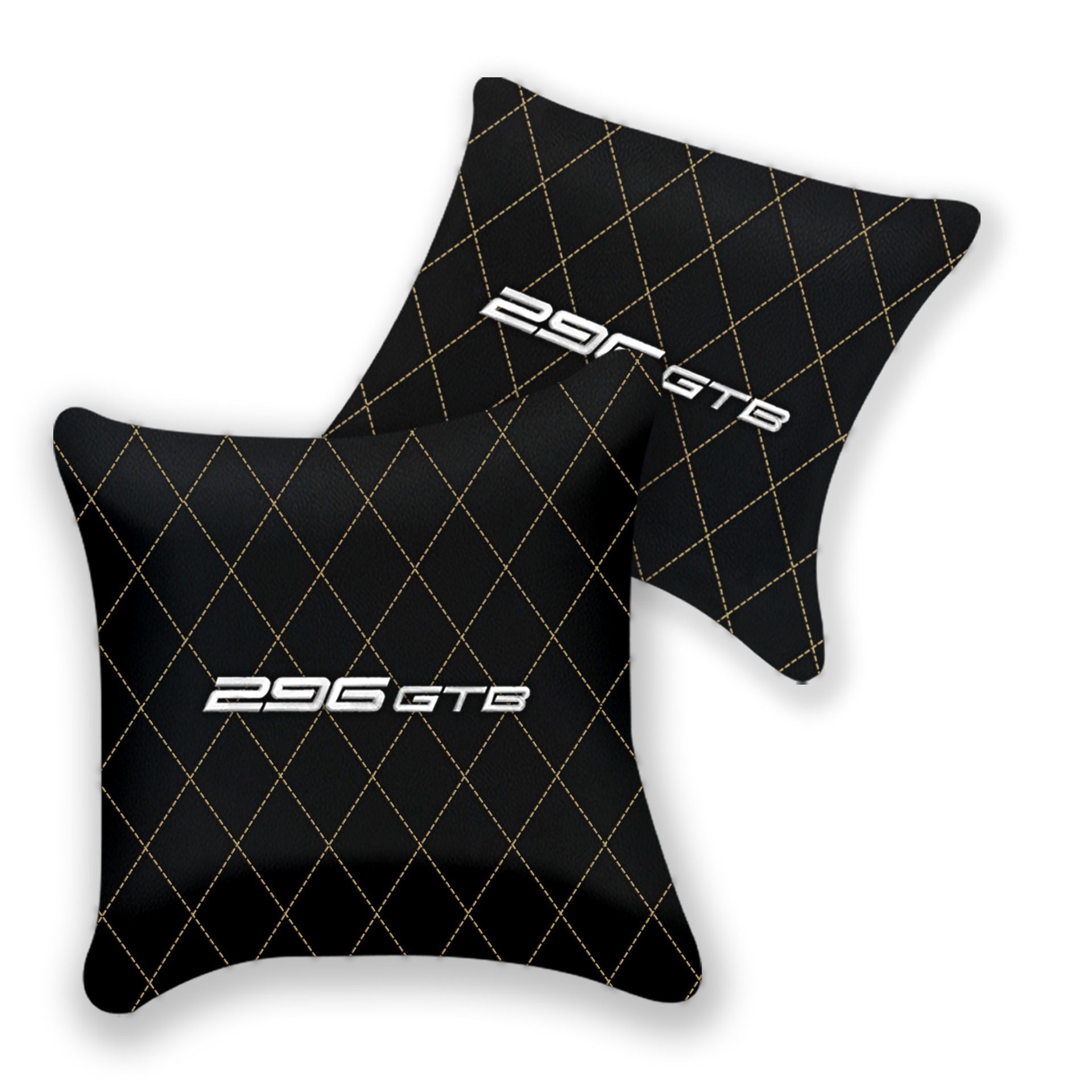 Custom Black Leather Pillows for Ferrari GTC4 Lusso - Set of 2