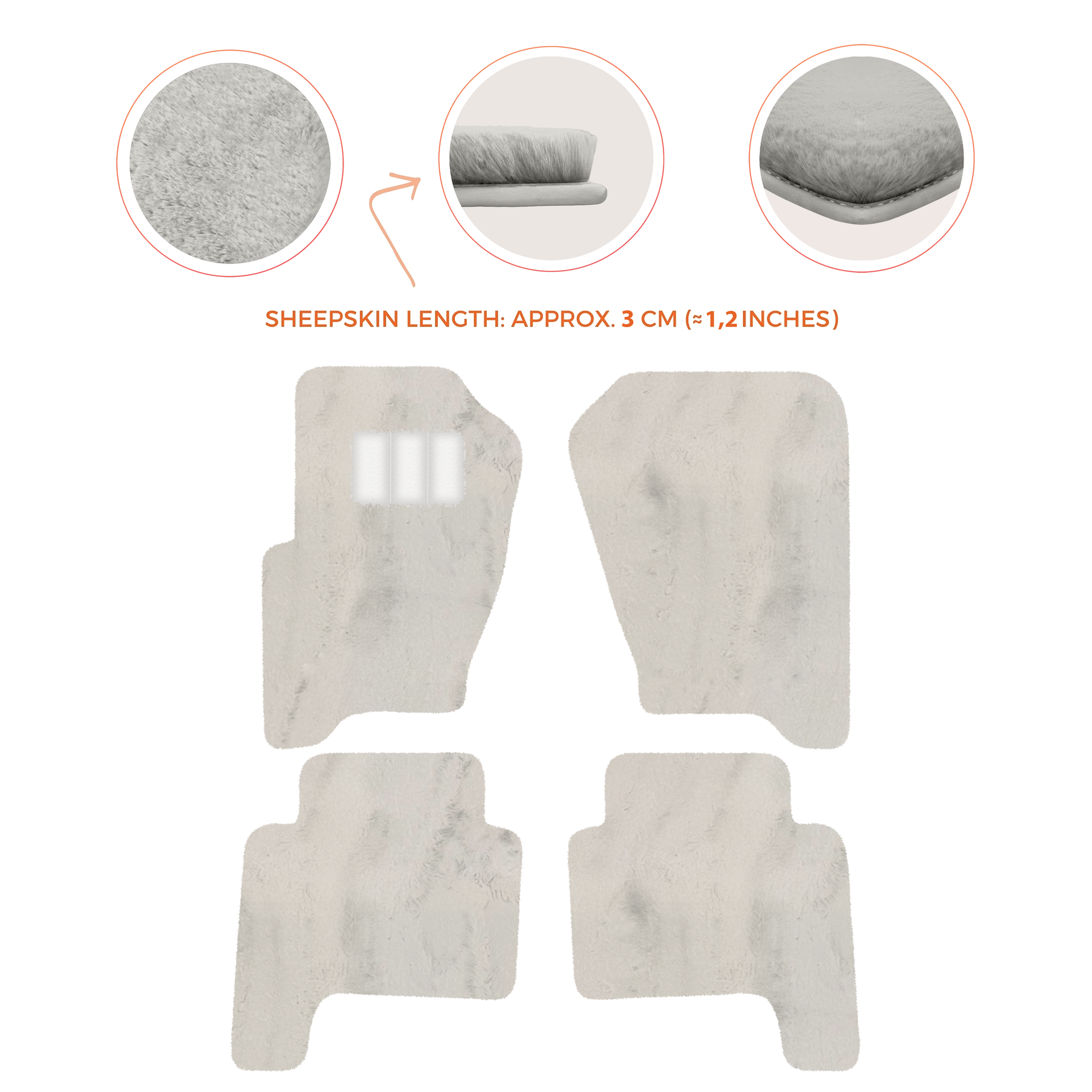 Luxury Sheepskin Floor Mats for Land Rover Discovery (2017-2026)