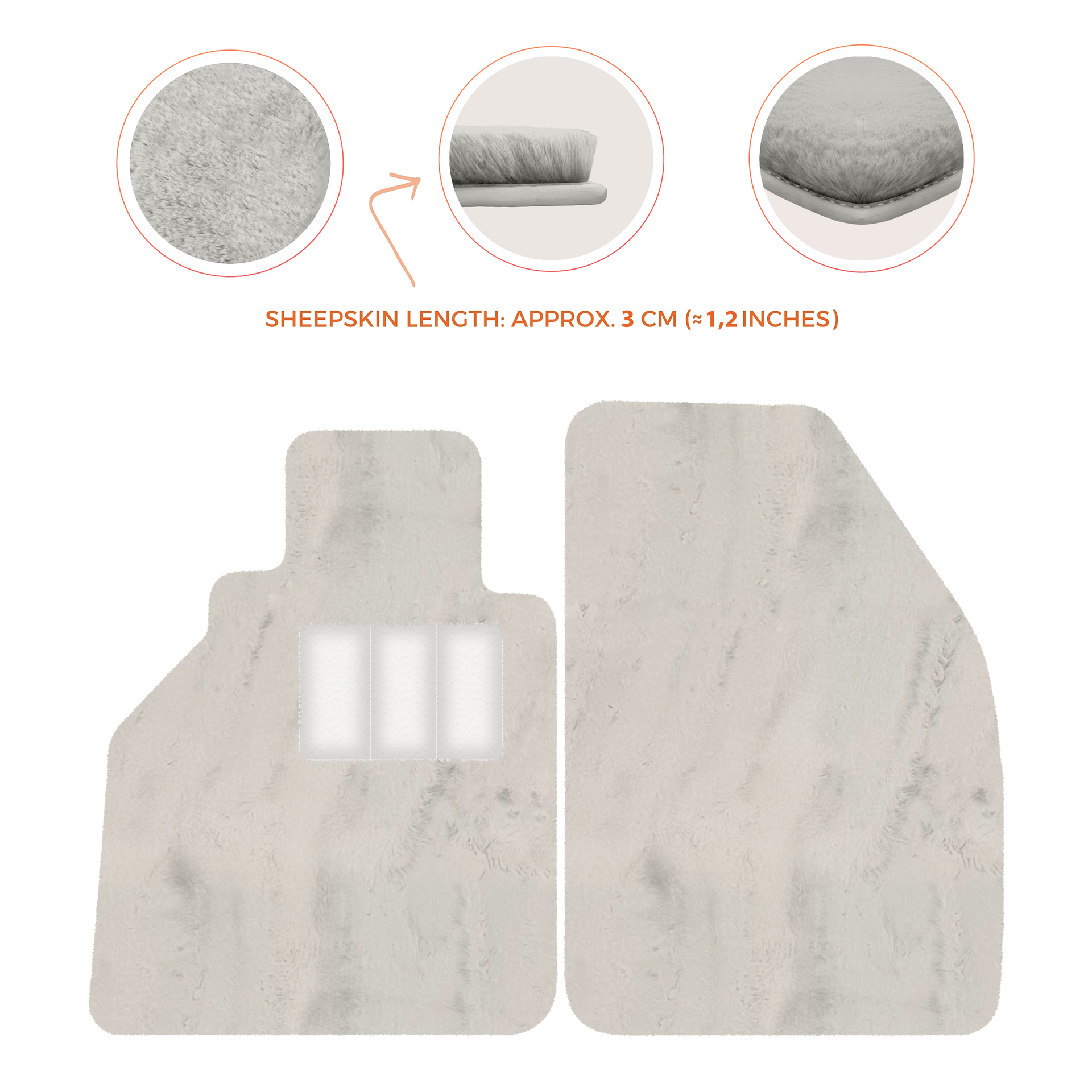 Premium Sheepskin Floor Mats for Porsche 986 Boxster (1996-2004)