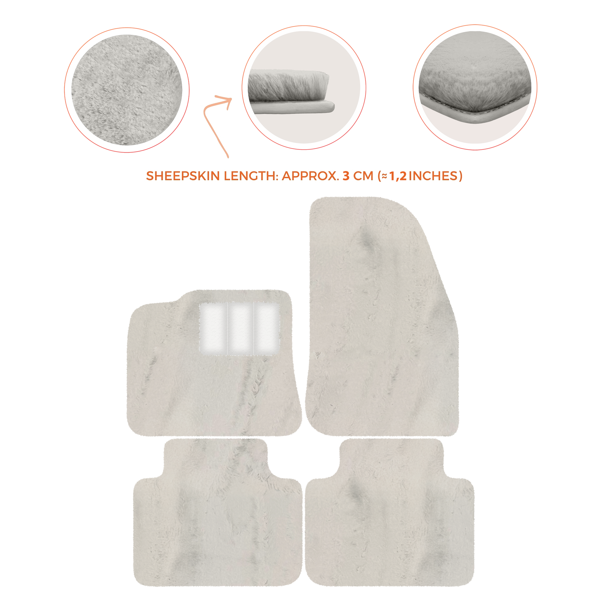 Premium Sheepskin Floor Mats for Porsche 987 Boxster (2005-2012)