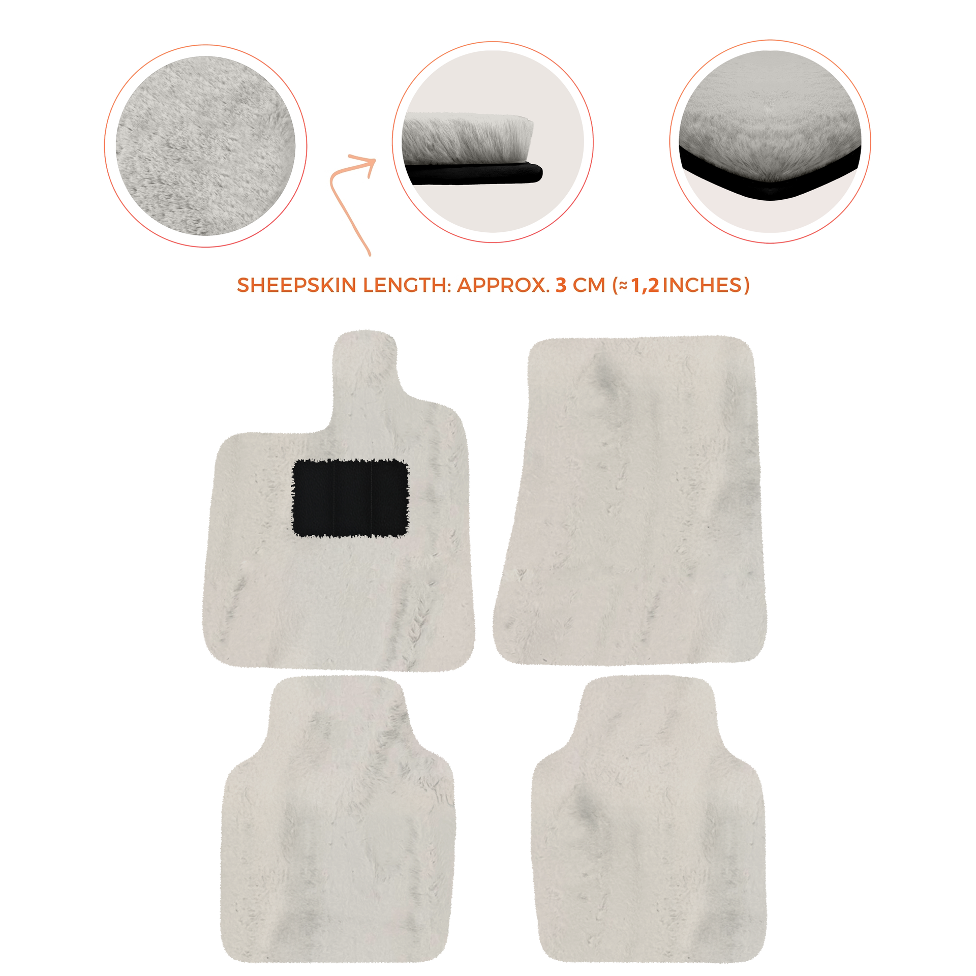 Premium Luxury Sheepskin Floor Mats for Ferrari Roma (2021-2024)