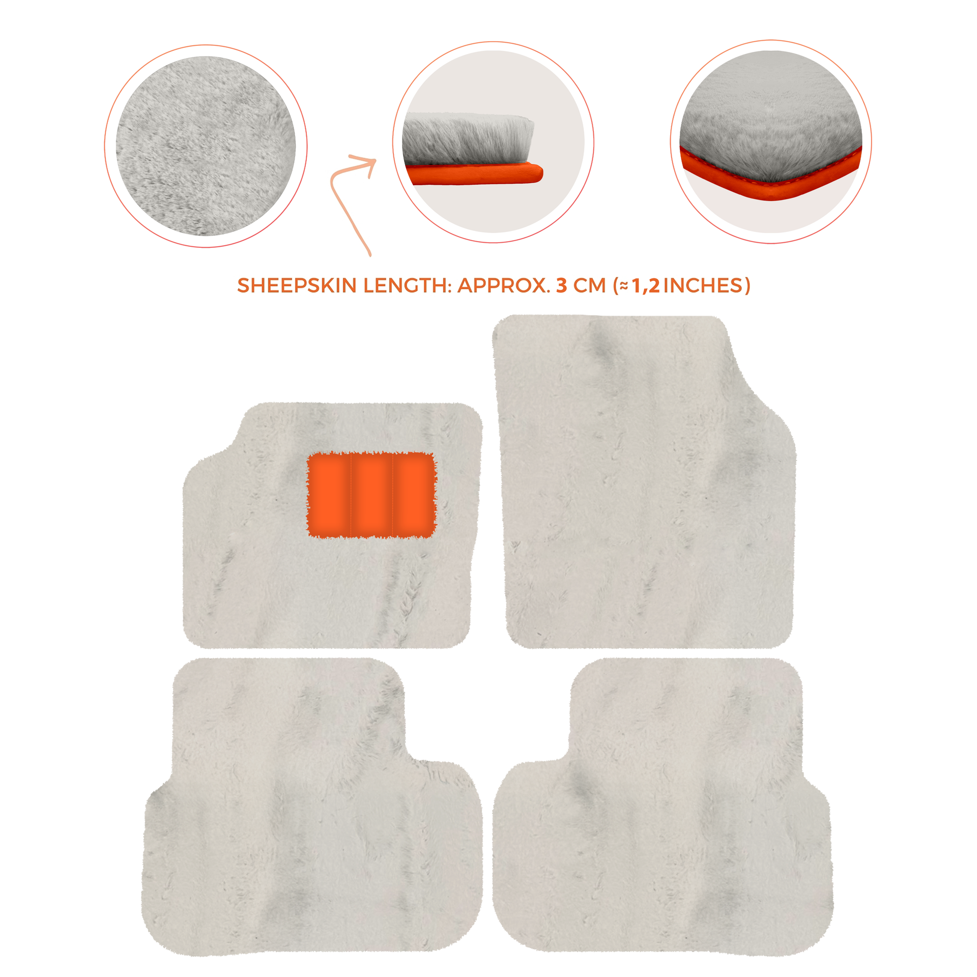 Luxury Sheepskin Floor Mats for Aston Martin V8 Coupe (1996-2000)