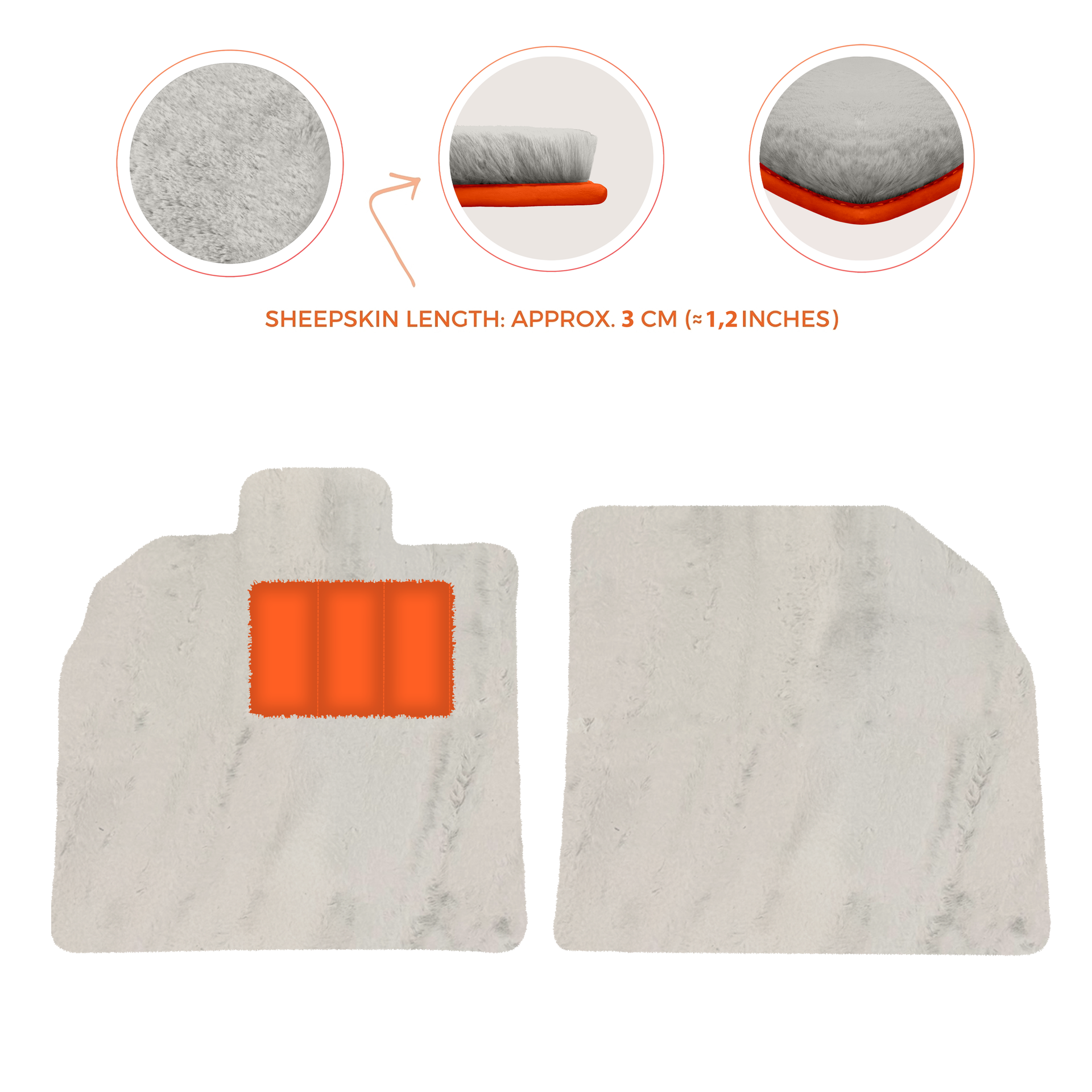 Customizable Black Floor Mats for Lamborghini Aventador SV | Orange Edition - AutoWin.EU