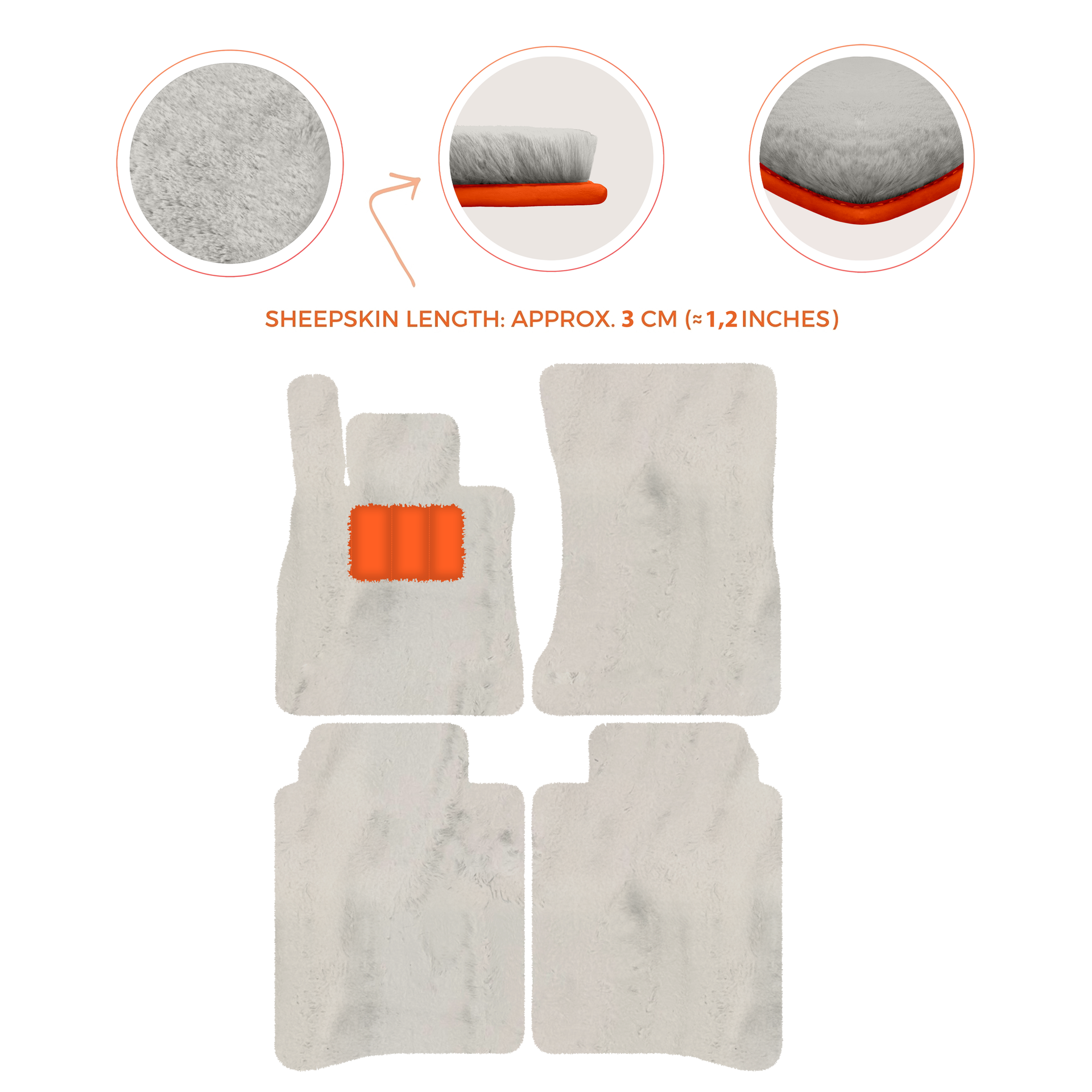 Luxury Sheepskin Floor Mats for Mercedes-Benz S-Class X222 | 2015-2021