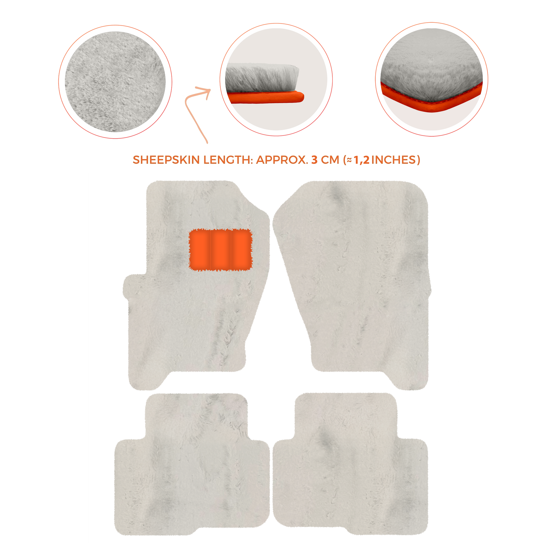 Premium Sheepskin Floor Mats for Land Rover Freelander (2007-2012)