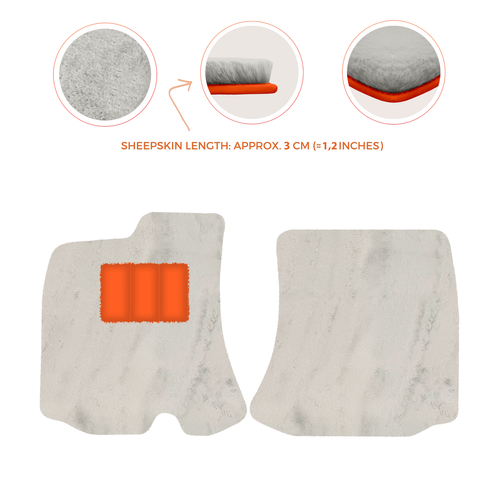 Premium Sheepskin Floor Mats for Bentley Arnage RL (1998-2009)