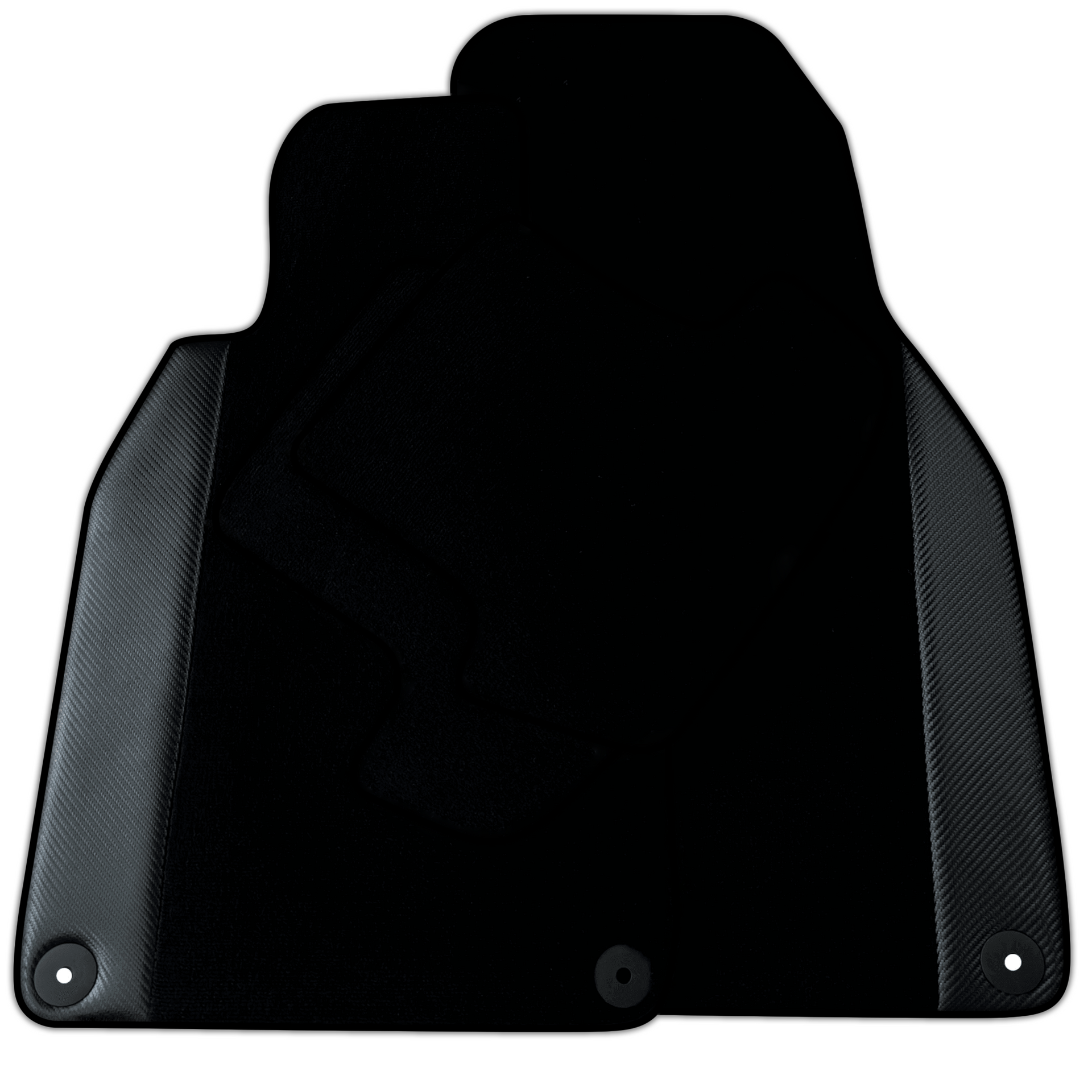 Black Floor Mats for Porsche 991 (2012-2019) with Carbon