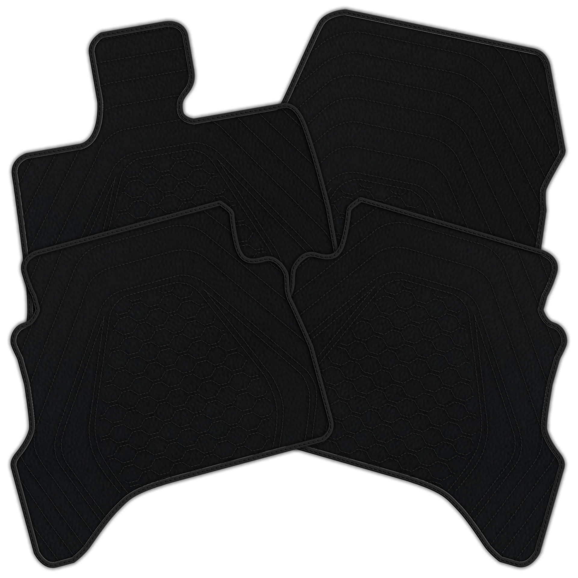Premium Black Leather Floor Mats for Ferrari Mondial (1983-1993)