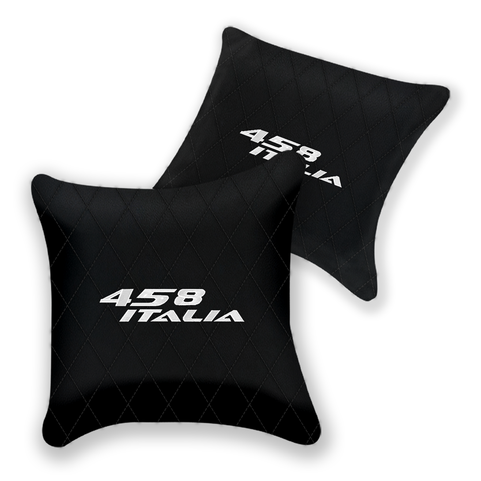 Customizable Black Leather Pillows for Ferrari 458 Spider (2012-2015)