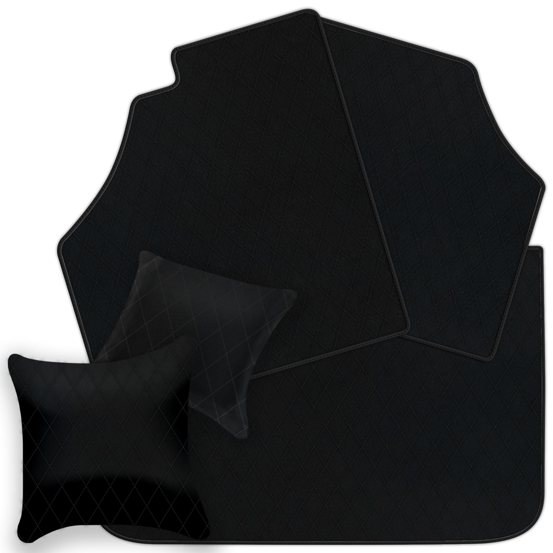 Black Leather Floor Mats for Ferrari F355 (1994-1999) | AW1 Design