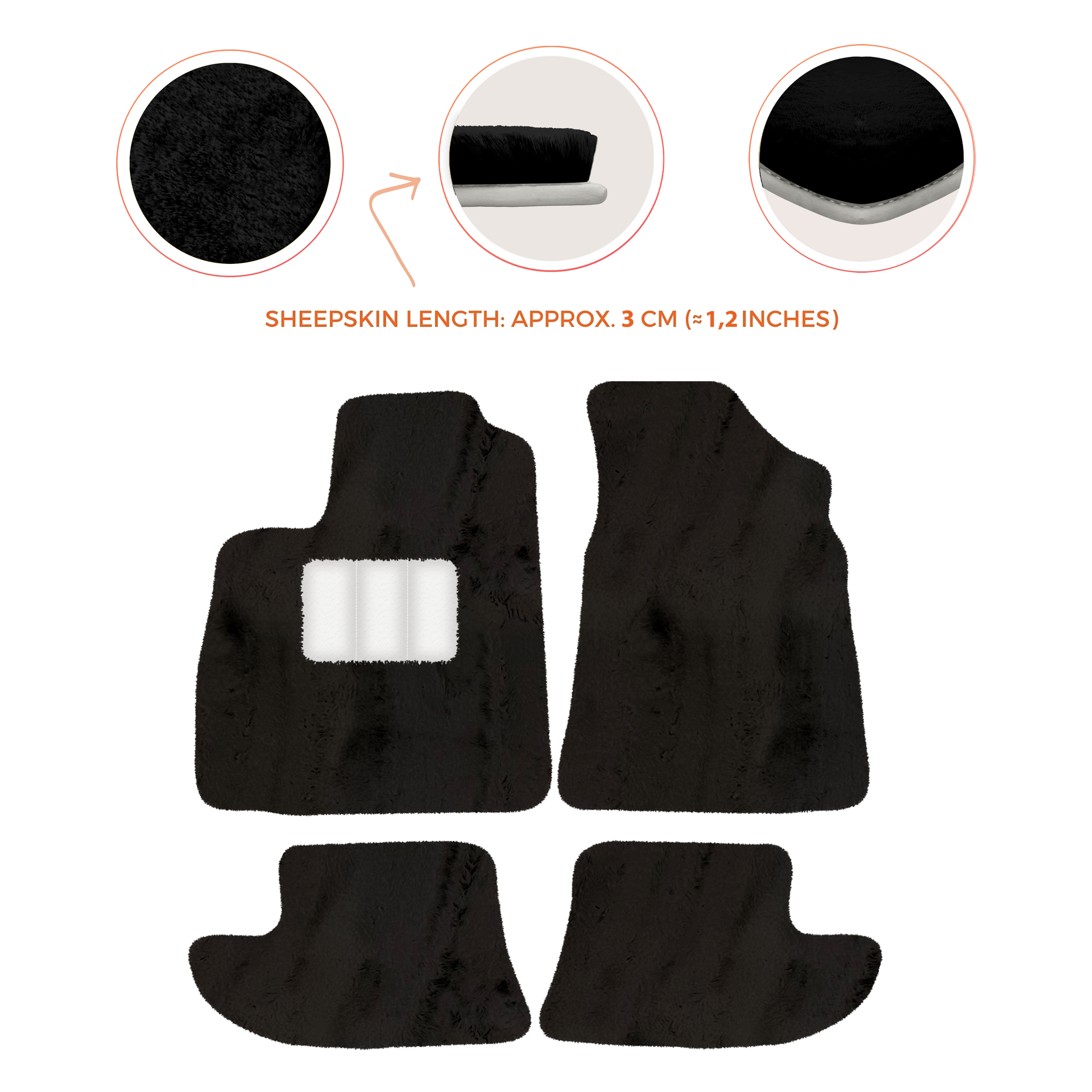 Premium Sheepskin Floor Mats for Bentley Continental GT (2003-2011)
