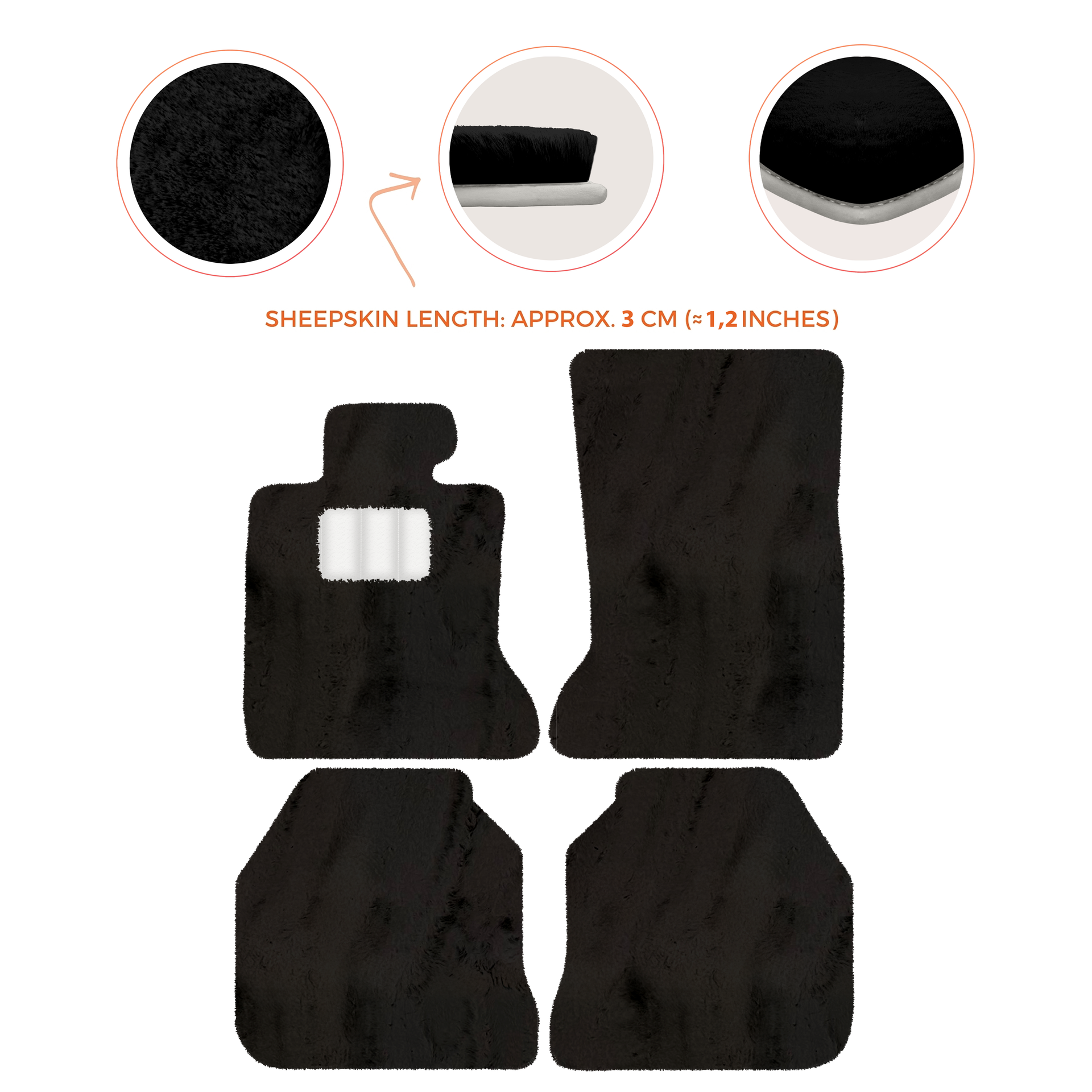 Luxury Sheepskin Floor Mats for Rolls-Royce Ghost RR2 (2010-2014)