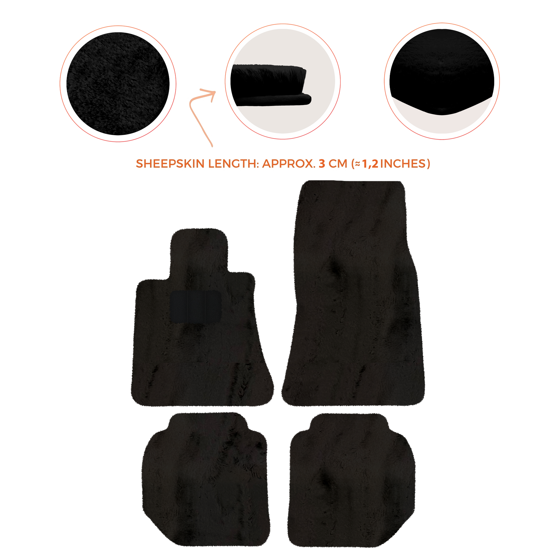 Premium Sheepskin Floor Mats for Bentley Continental GTC (2011-2018)