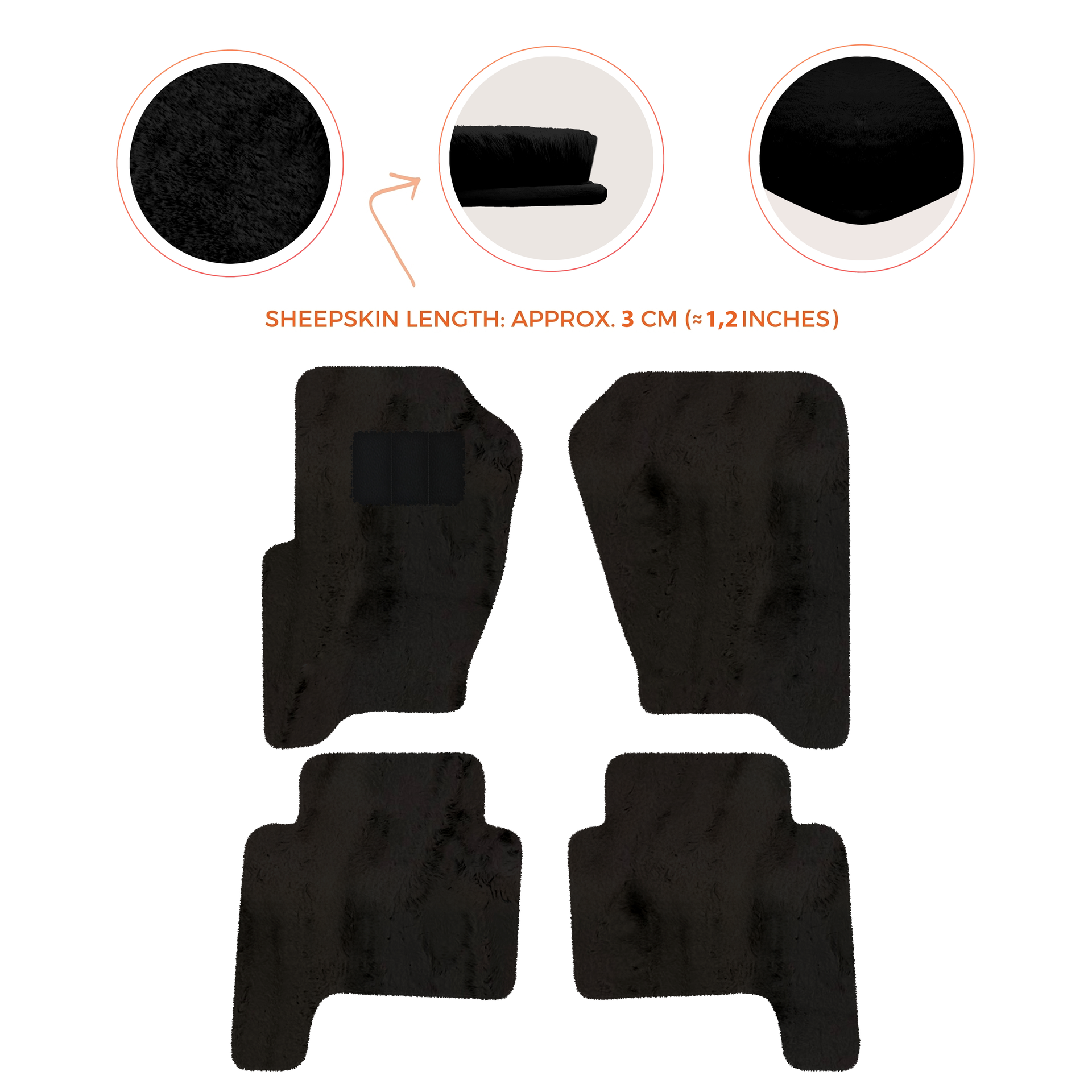 Luxury Sheepskin Floor Mats for Land Rover Discovery (2017-2026)