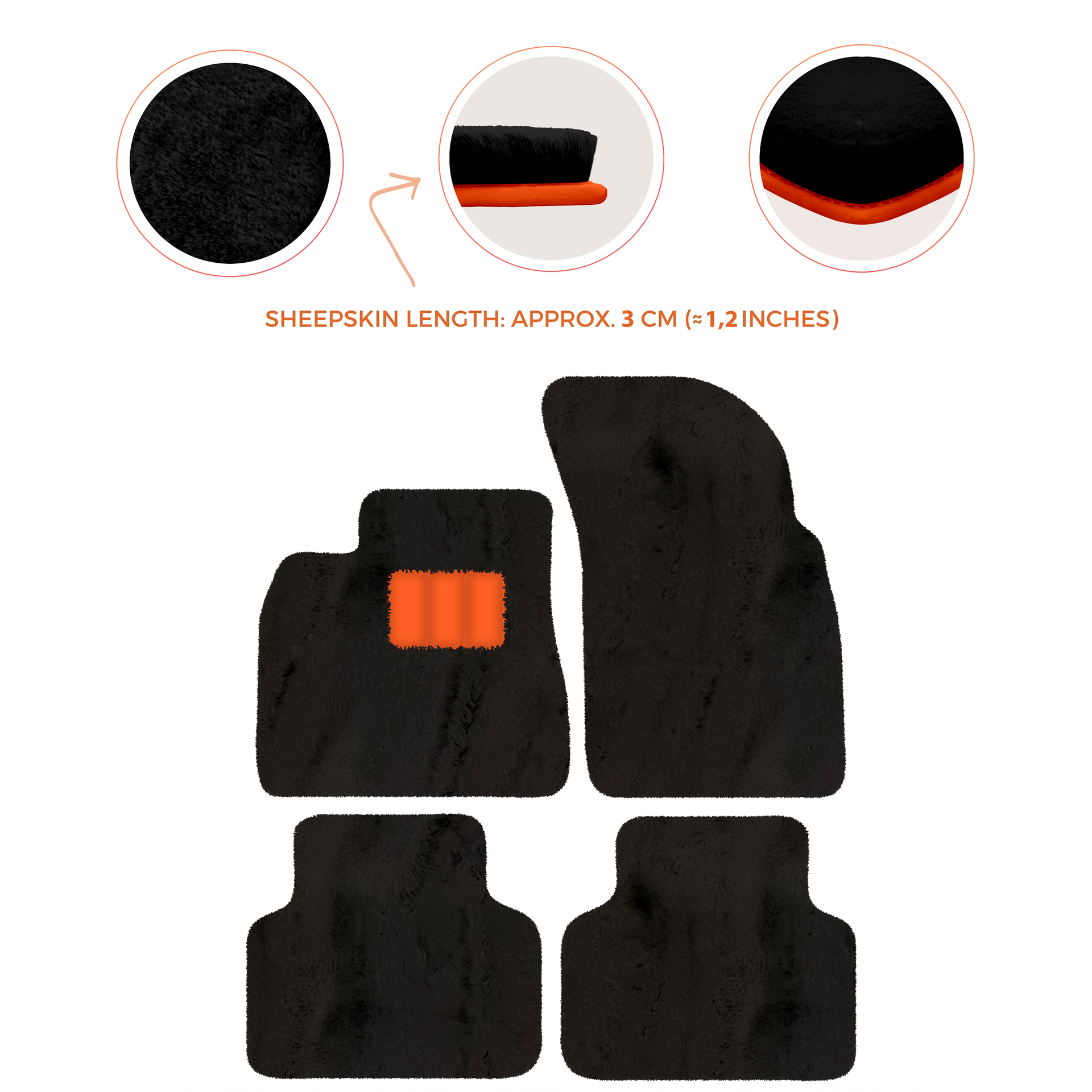 Premium Luxury Sheepskin Floor Mats for Bentley Bentayga 2015-2023