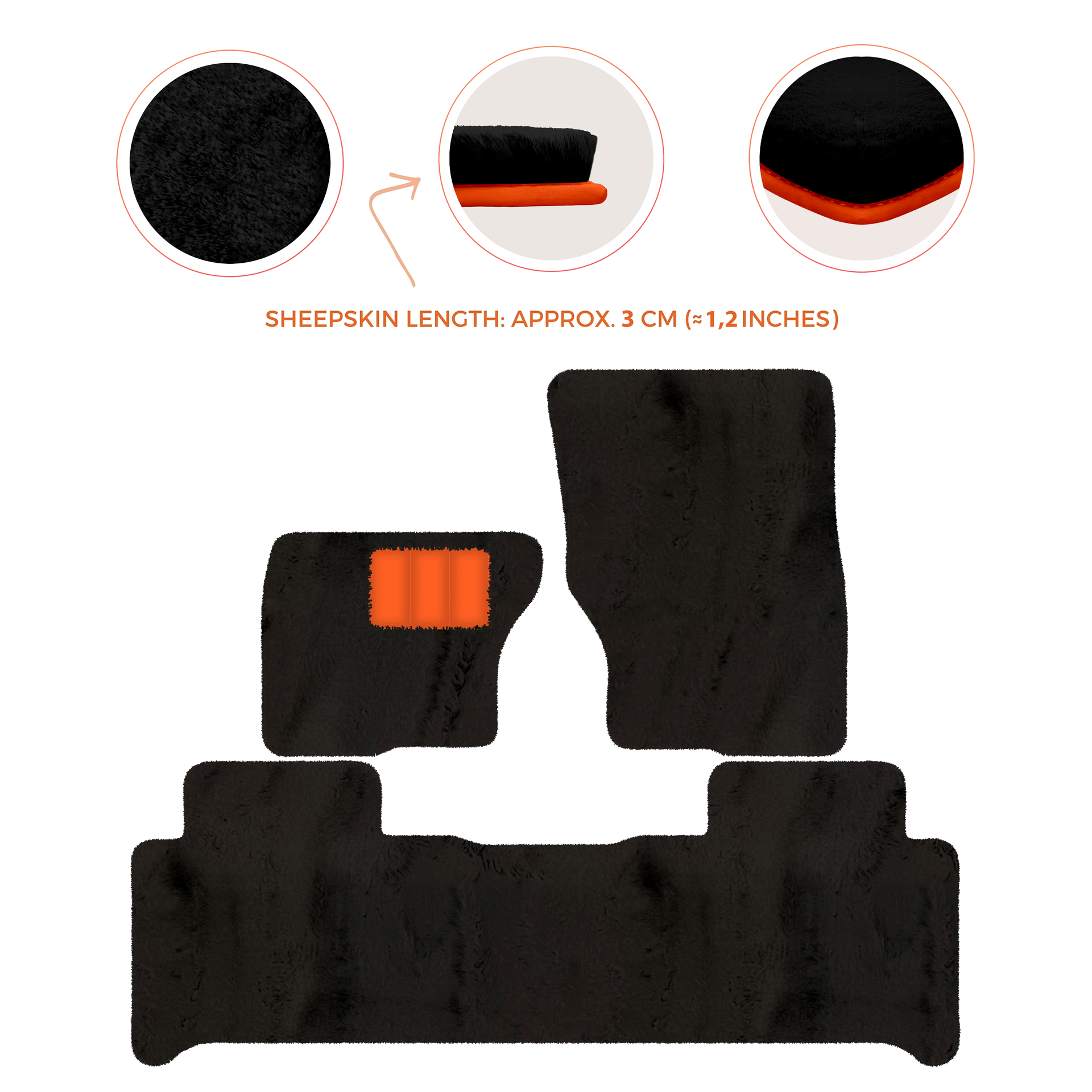 Luxury Sheepskin Floor Mats for Land Rover Discovery (2017-2026)