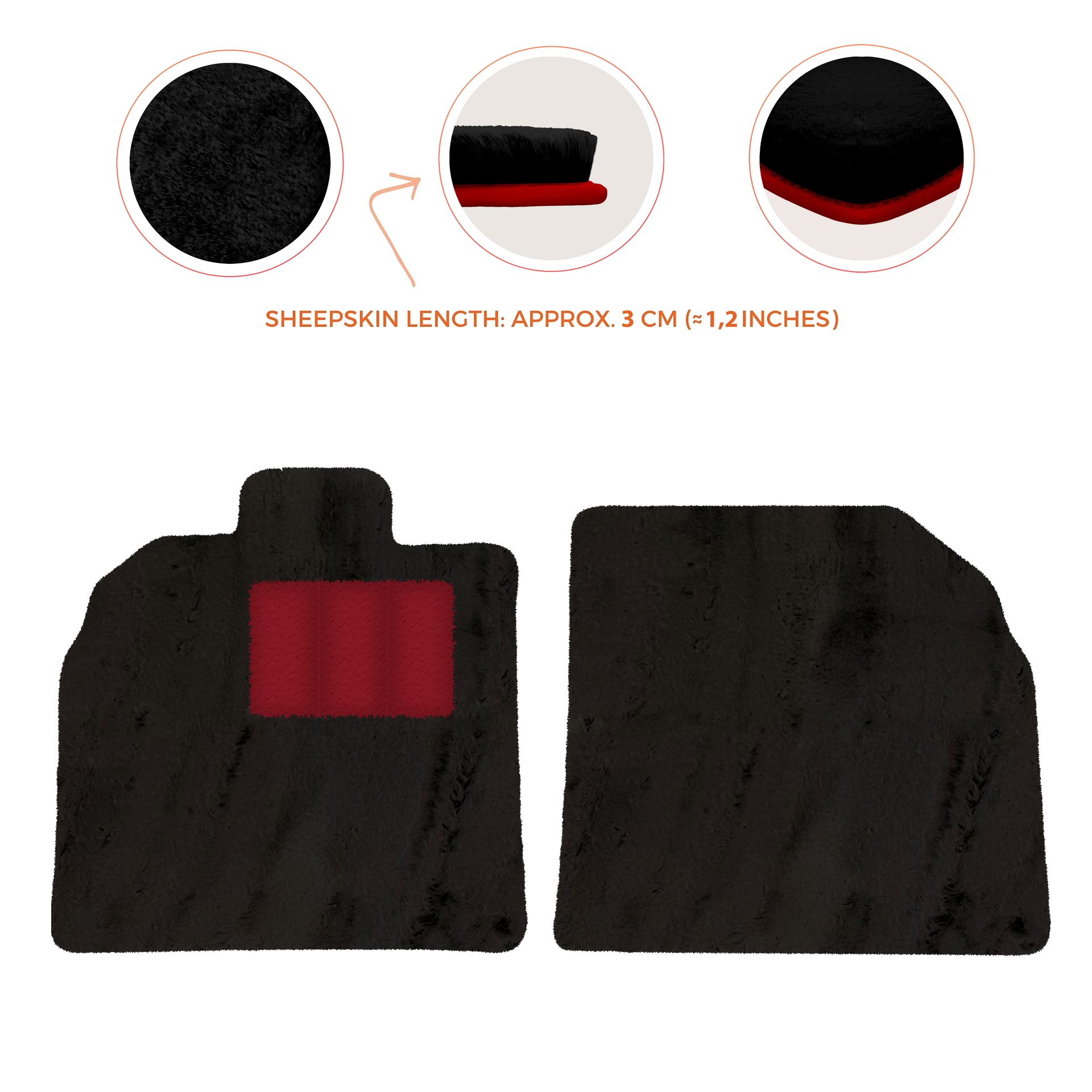 Customizable Black Floor Mats for Lamborghini Aventador SV | Orange Edition - AutoWin.EU