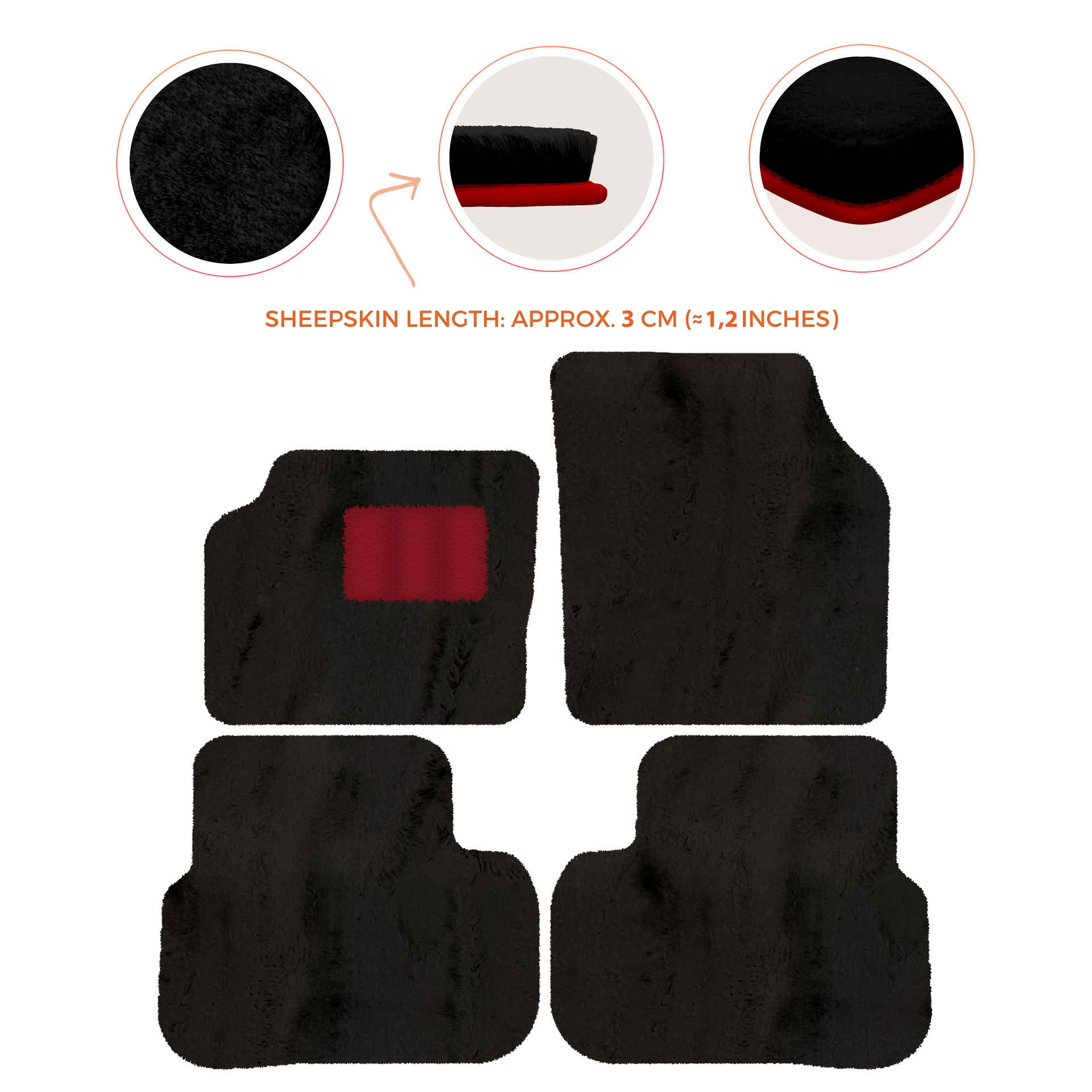 Luxury Sheepskin Floor Mats for Aston Martin V8 Coupe (1996-2000)