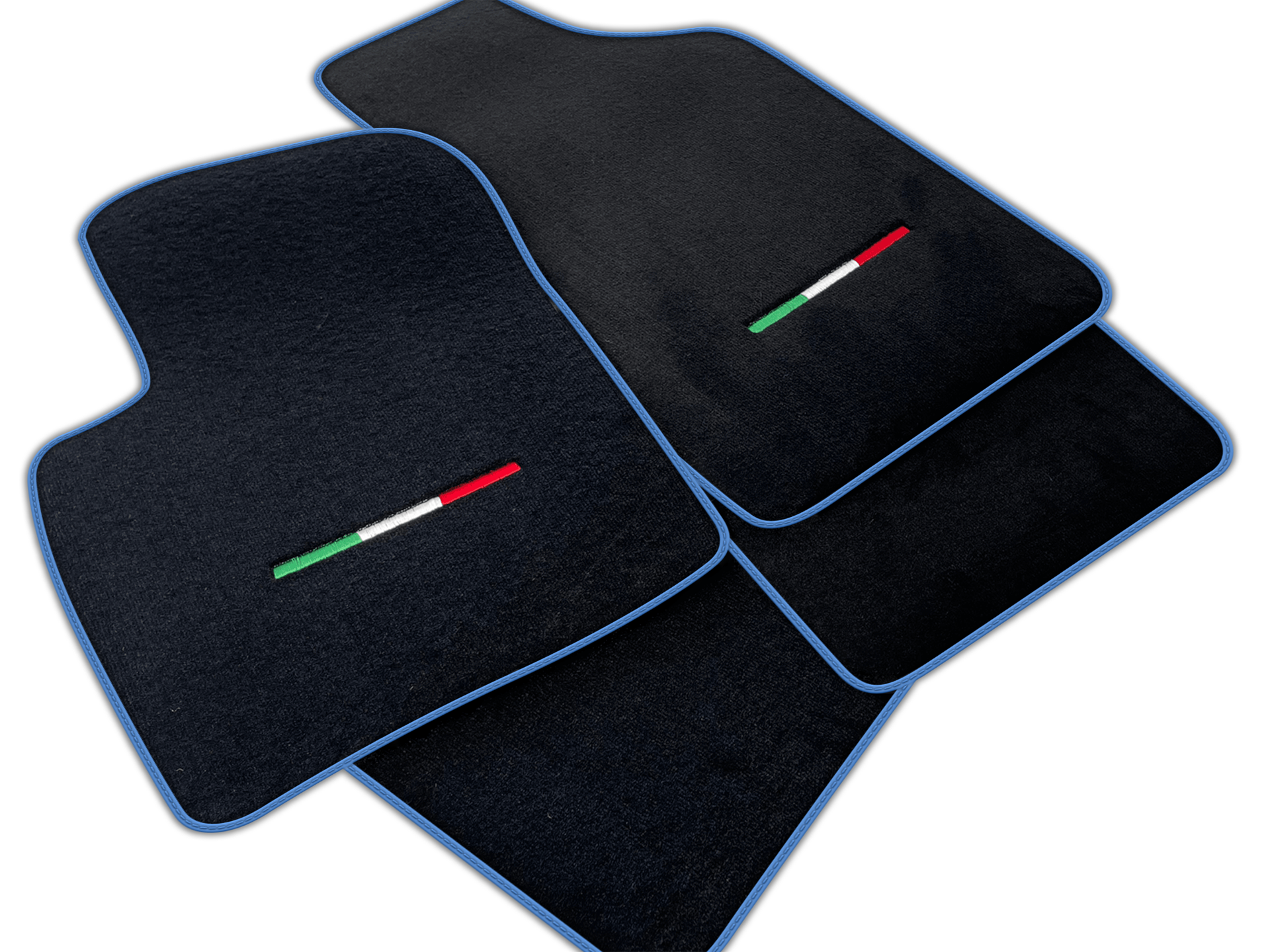 Italian Edition Black Floor Mats for Fiat 500 (2020 - 2024) Hybrid