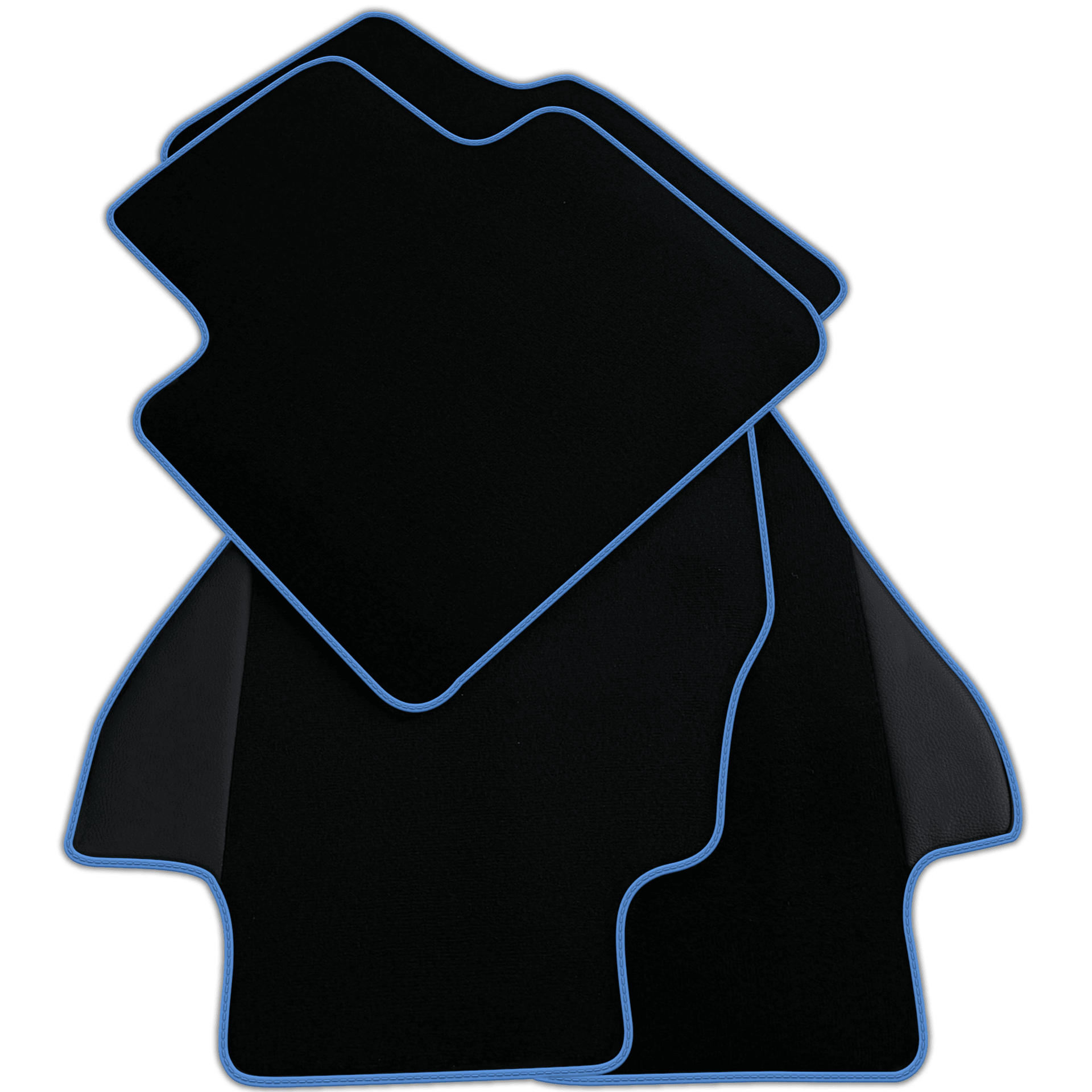 Custom Black Floor Mats for Ferrari Dino 308 GT4 (1973-1979) with Leather