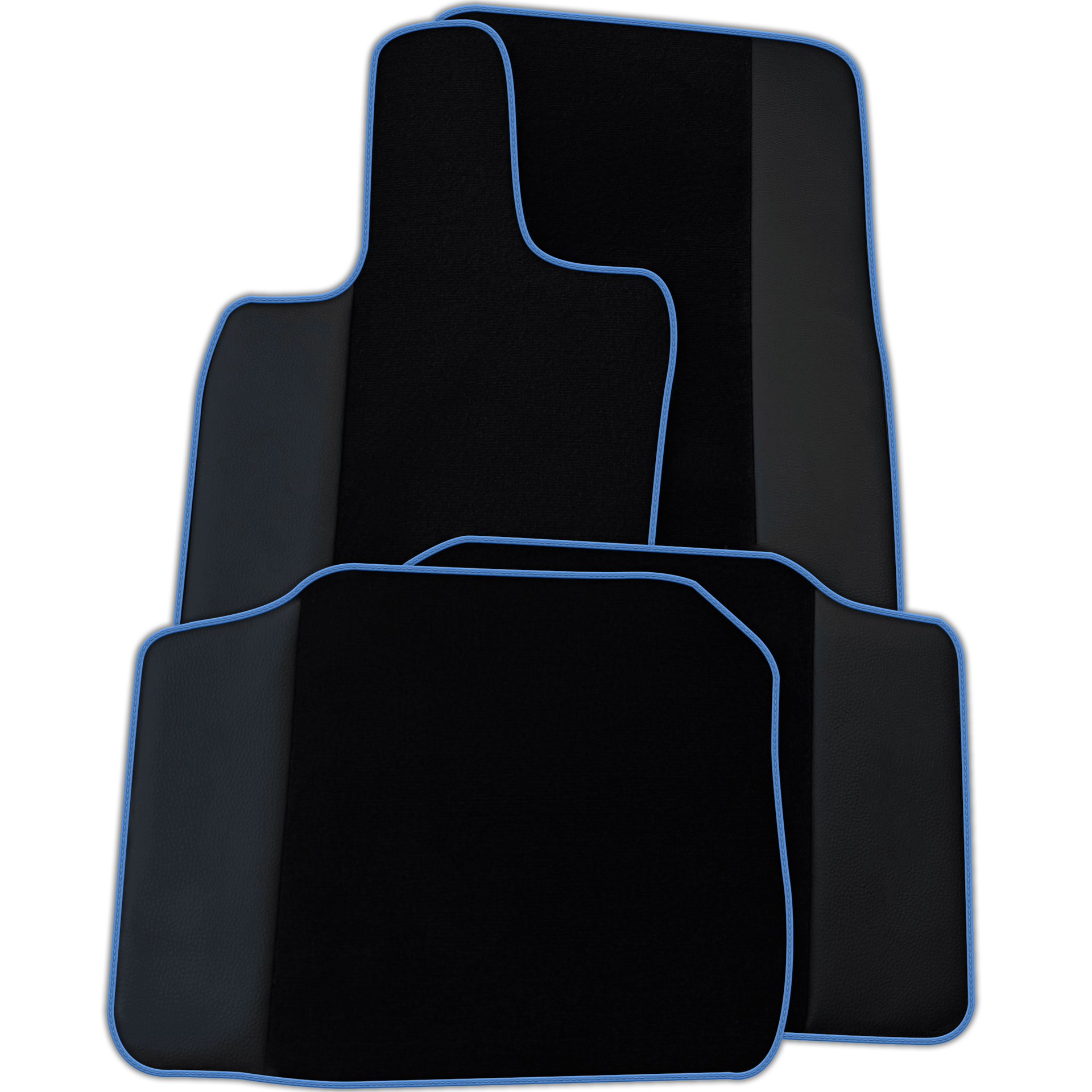 Custom Black Floor Mats for Porsche Panamera (2009-2016) with Leather