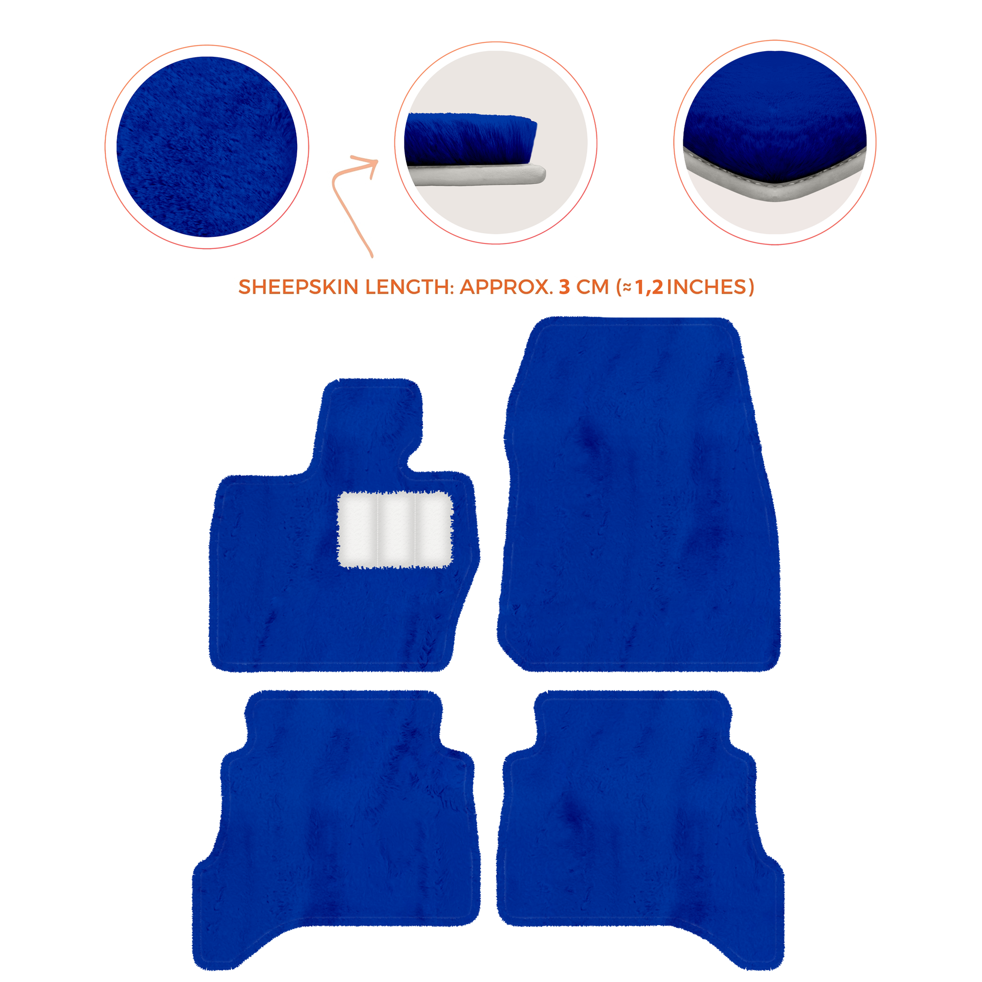 Premium Sheepskin Floor Mats for Range Rover Evoque (2015-2019)