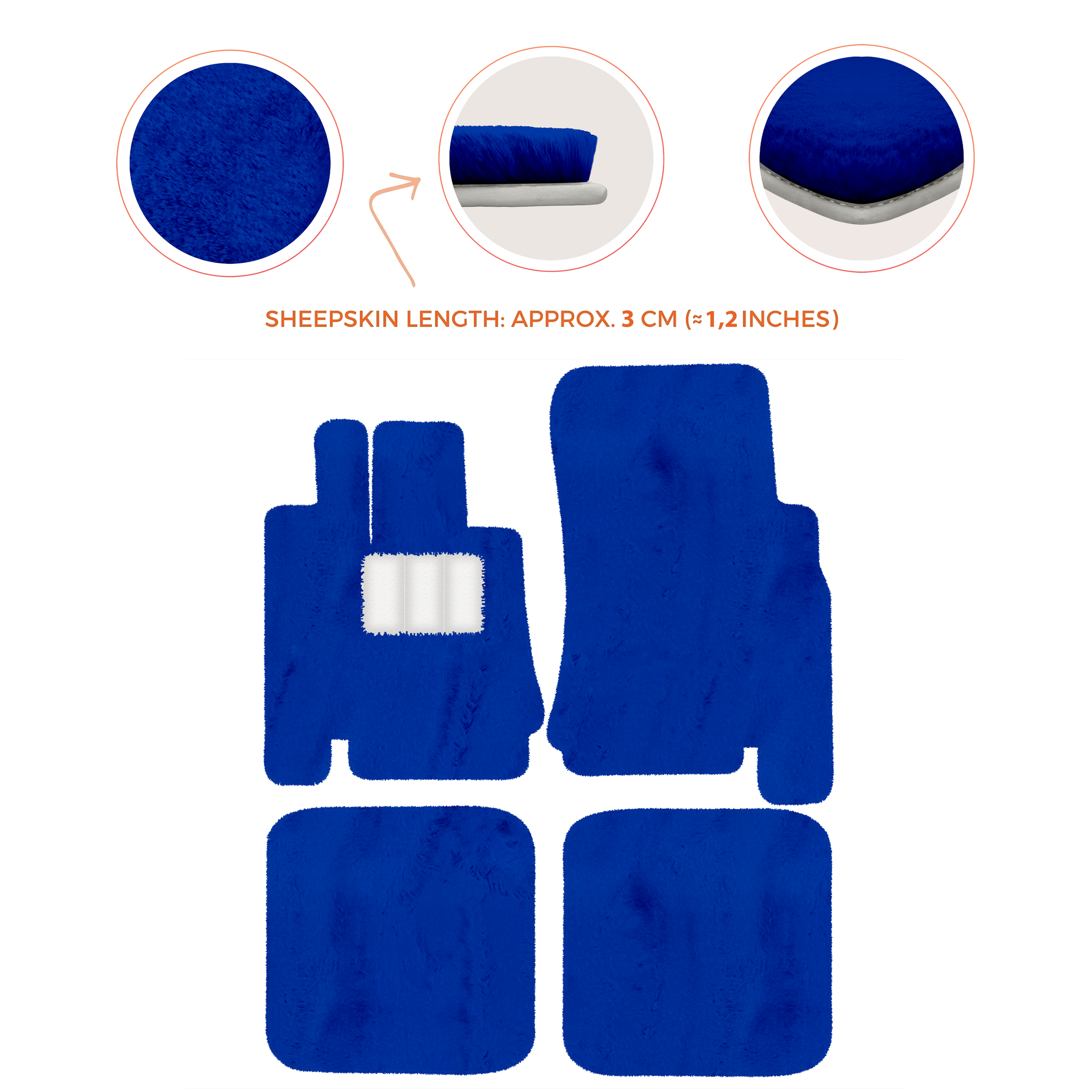 Premium Luxurious Sheepskin Floor Mats for Bentley Arnage (1998-2009)