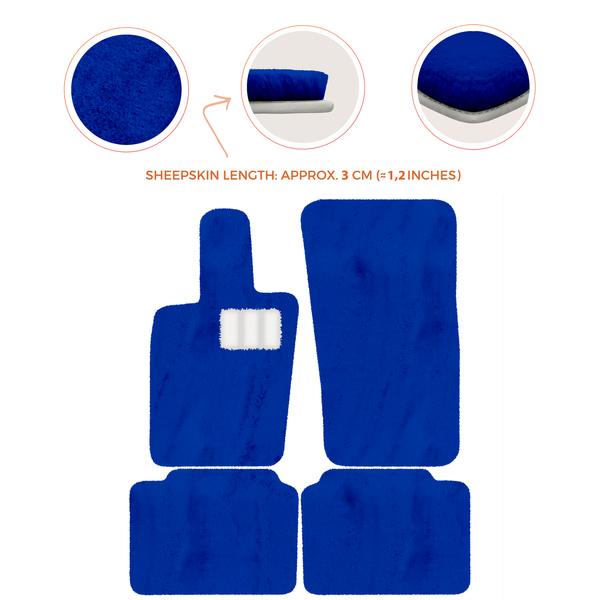 Luxury Sheepskin Floor Mats for Porsche Panamera (2017-2023)