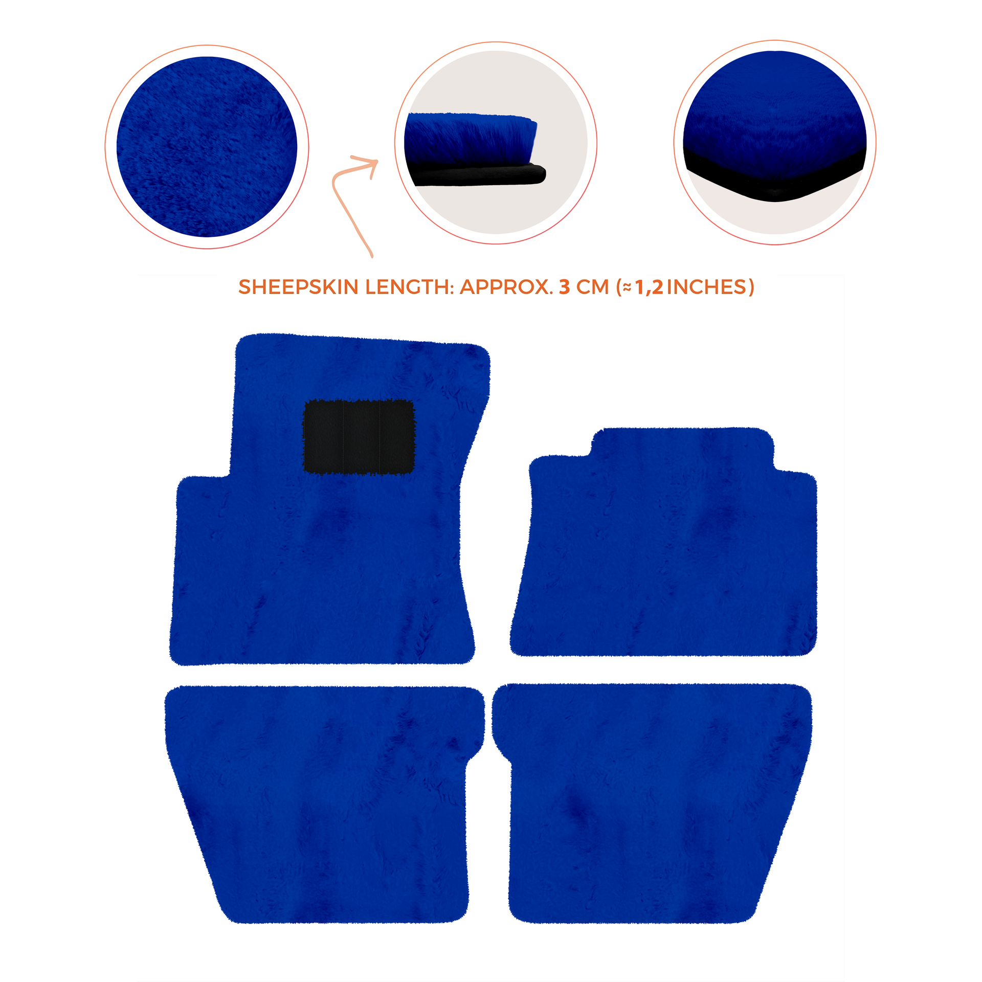 Premium Sheepskin Floor Mats for Bentley Flying Spur (2019-2023)