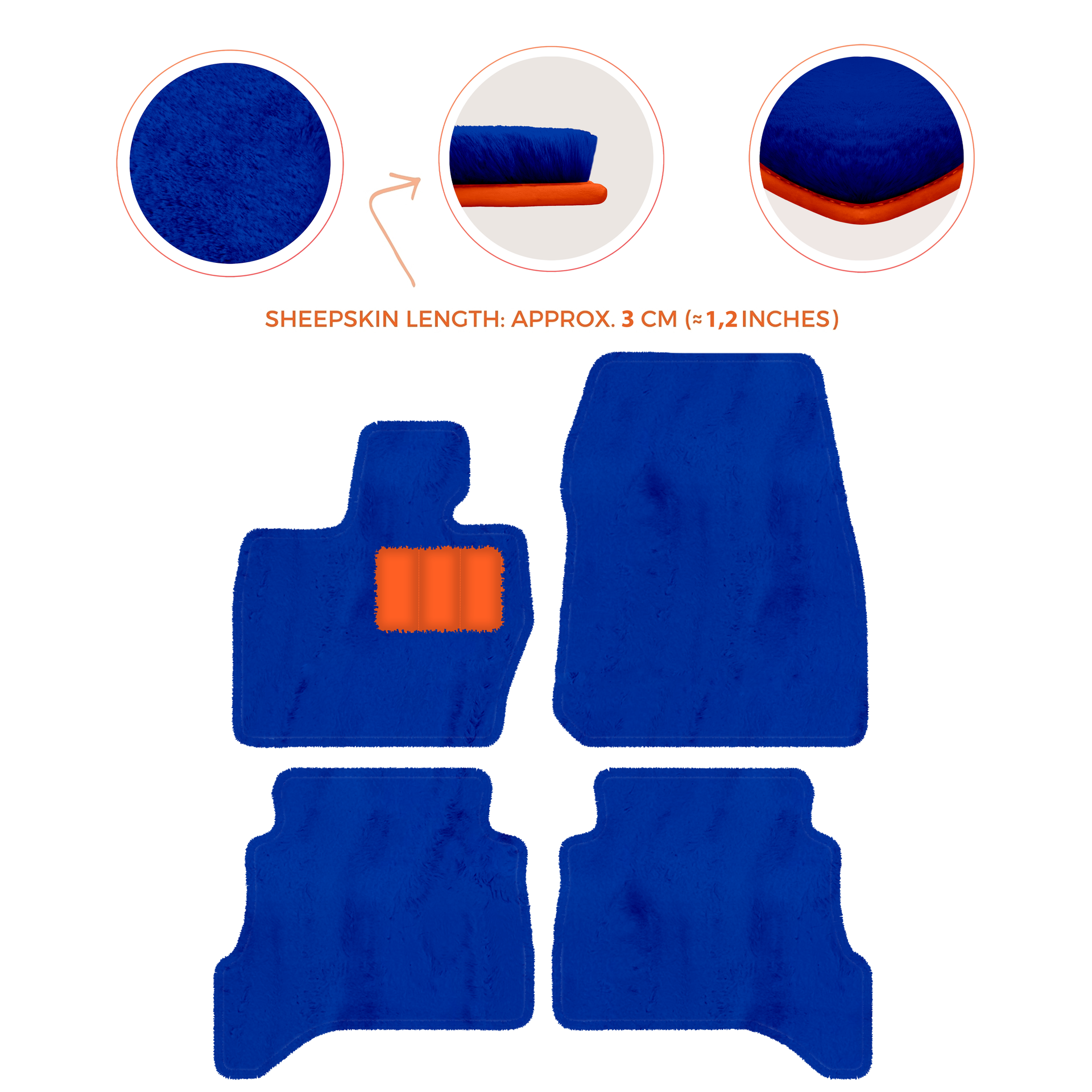 Premium Sheepskin Floor Mats for Range Rover Evoque (2015-2019)