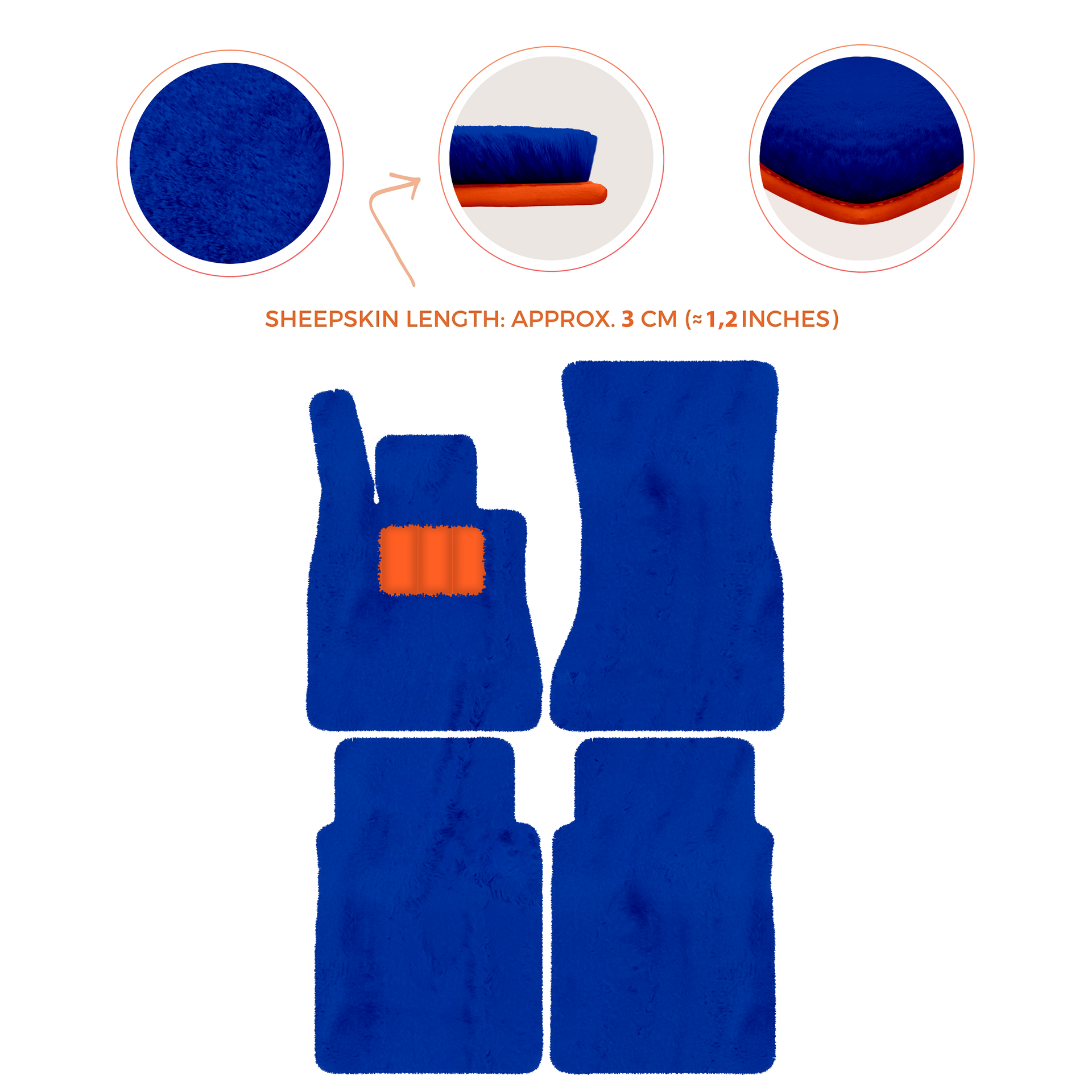 Luxury Sheepskin Floor Mats for Mercedes-Benz G-Class W463 (2018-2023)