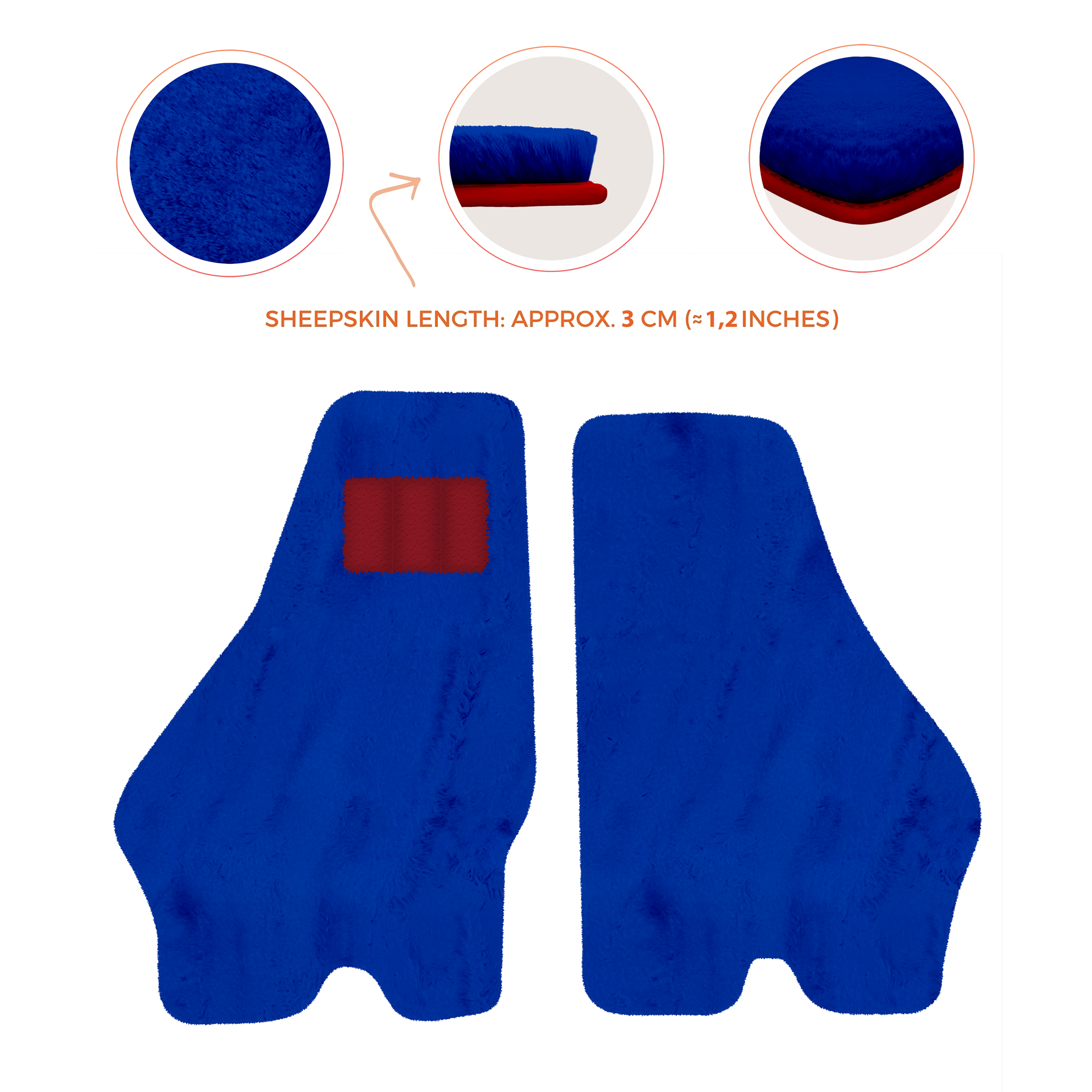 Luxury Sheepskin Floor Mats for Lamborghini Urus (2018-2026)