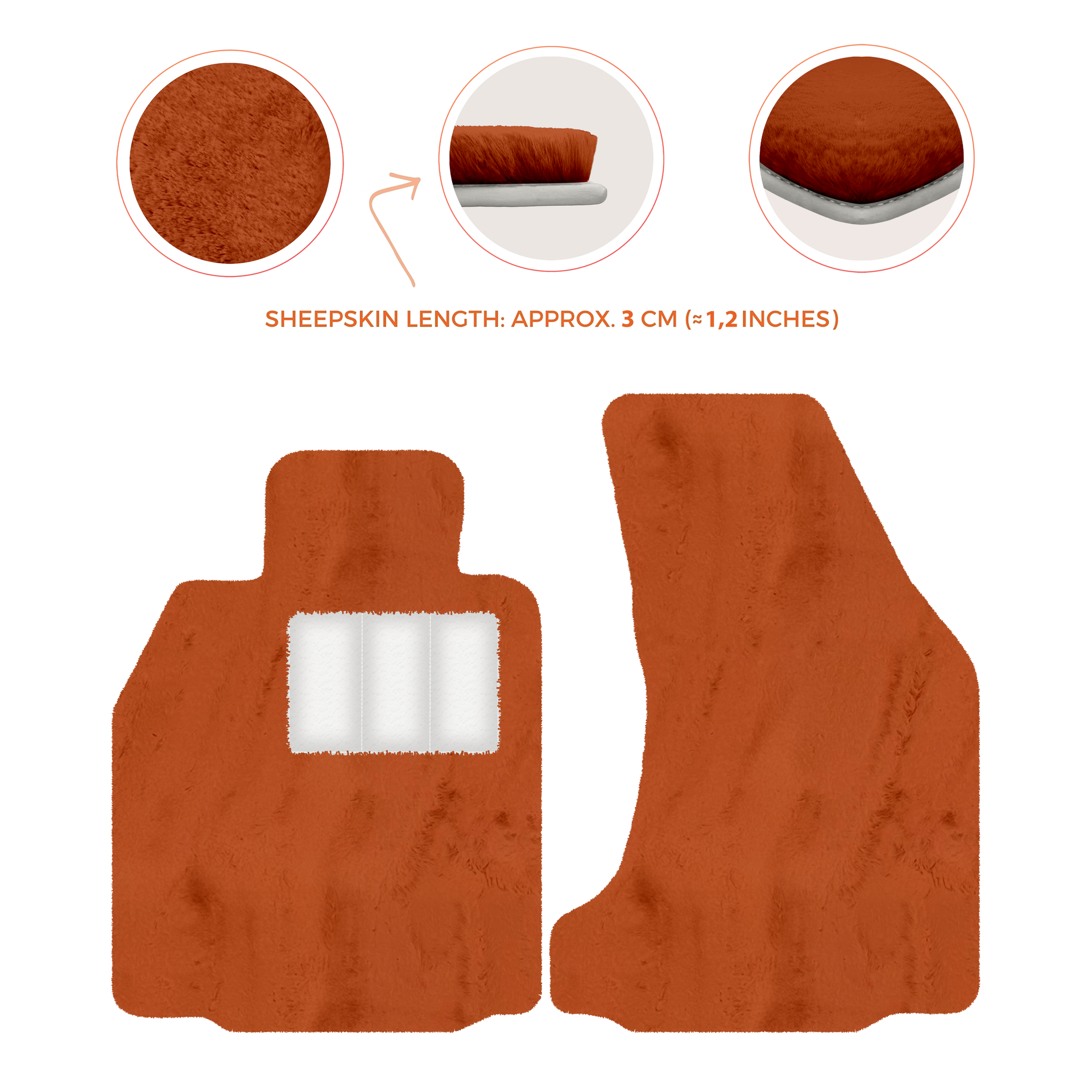 Premium Sheepskin Floor Mats for Porsche 718 Boxster (2016-2023)