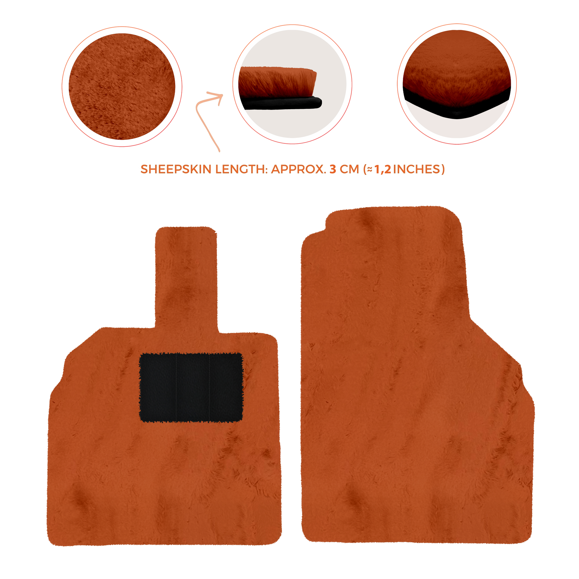 Premium Sheepskin Floor Mats for Lamborghini Aventador (2012-2022)