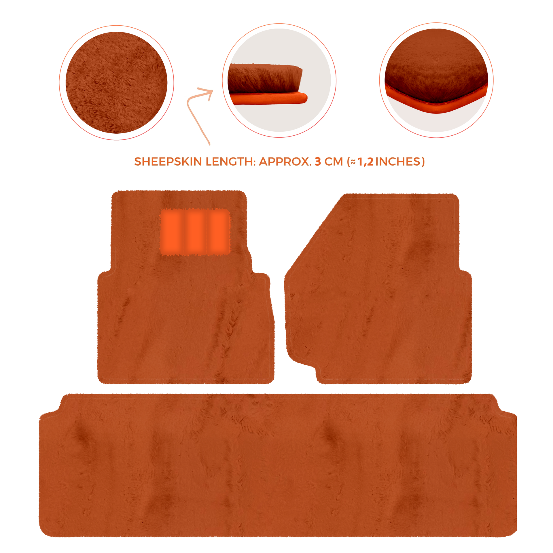 Luxurious Premium Sheepskin Floor Mats for Range Rover (2012-2022)