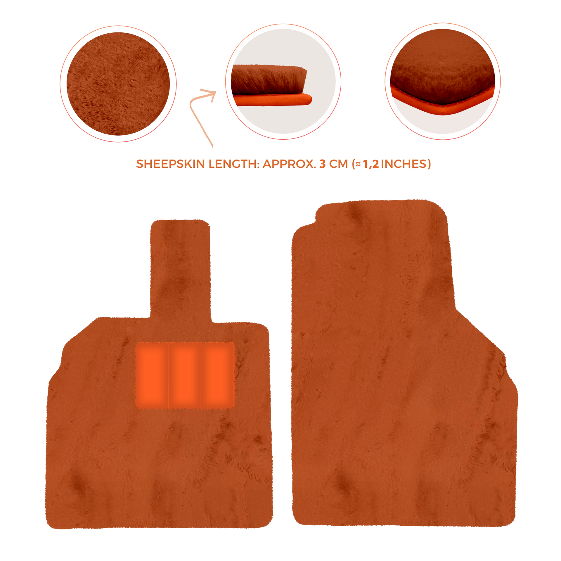 Premium Sheepskin Floor Mats for Lamborghini Aventador (2012-2022)