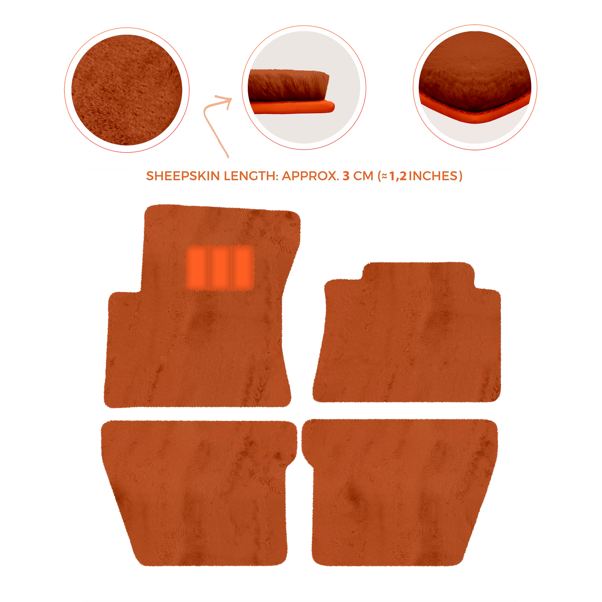 Premium Sheepskin Floor Mats for Bentley Flying Spur (2019-2023)