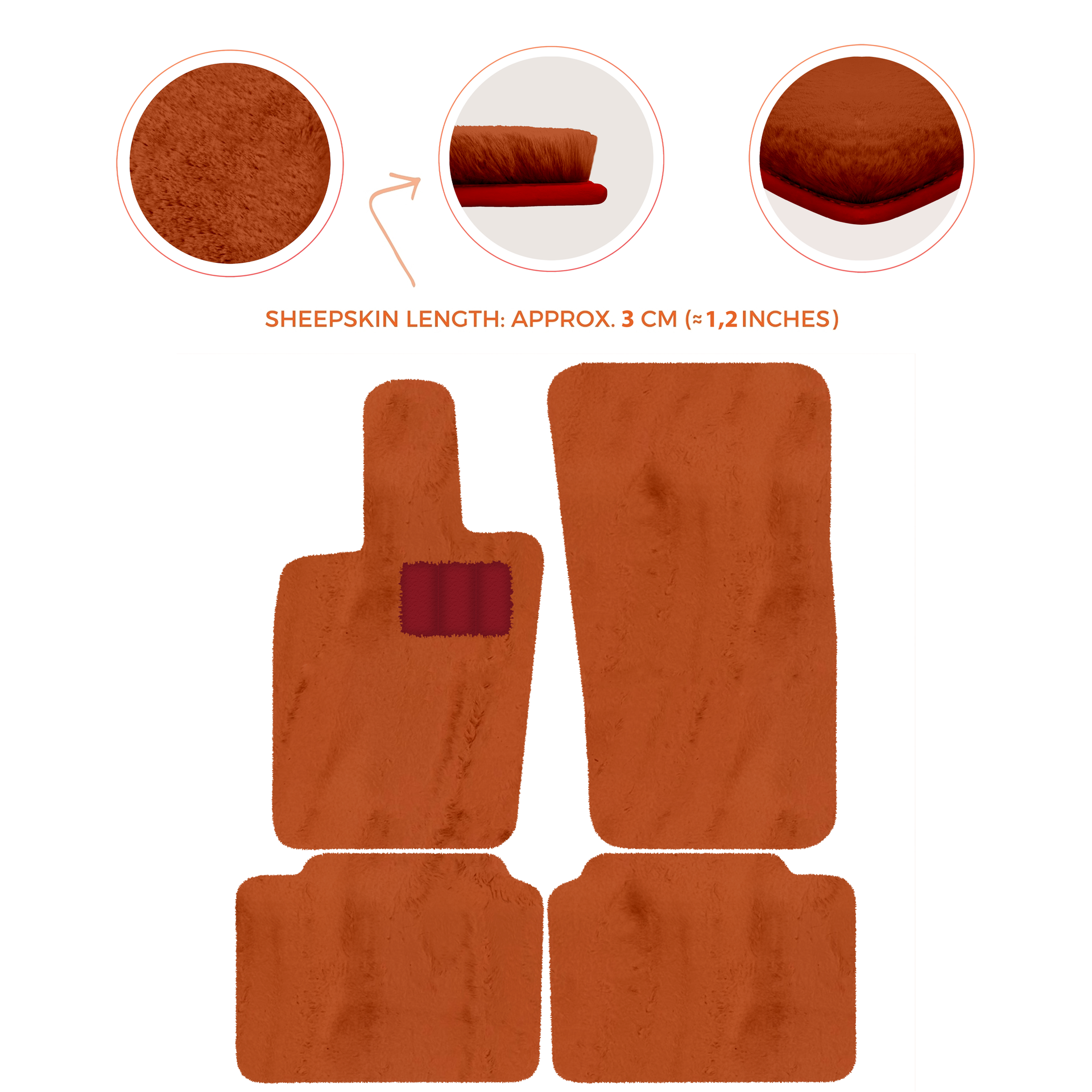 Luxury Sheepskin Floor Mats for Porsche Panamera (2017-2023)