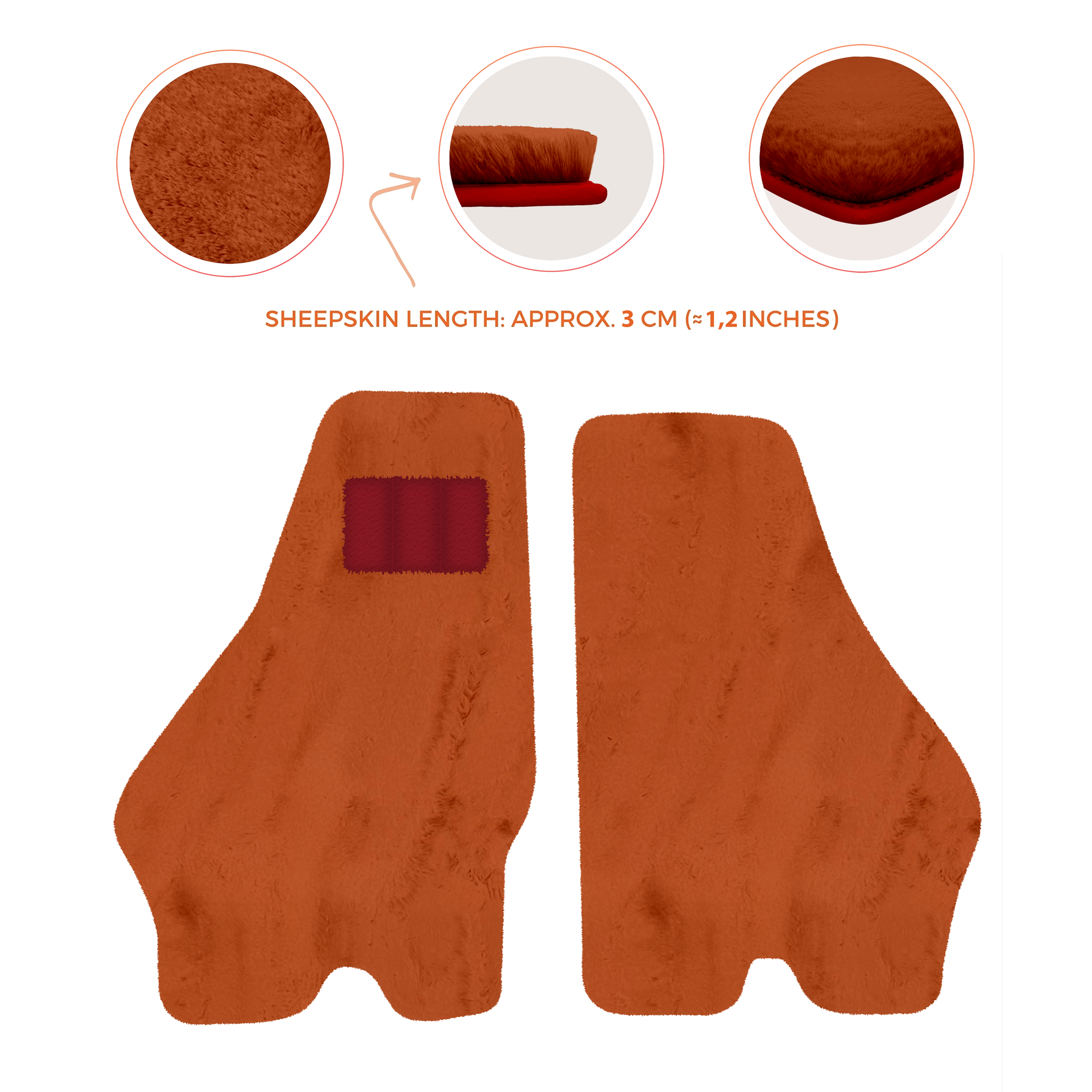 Luxury Sheepskin Floor Mats for Lamborghini Urus (2018-2026)