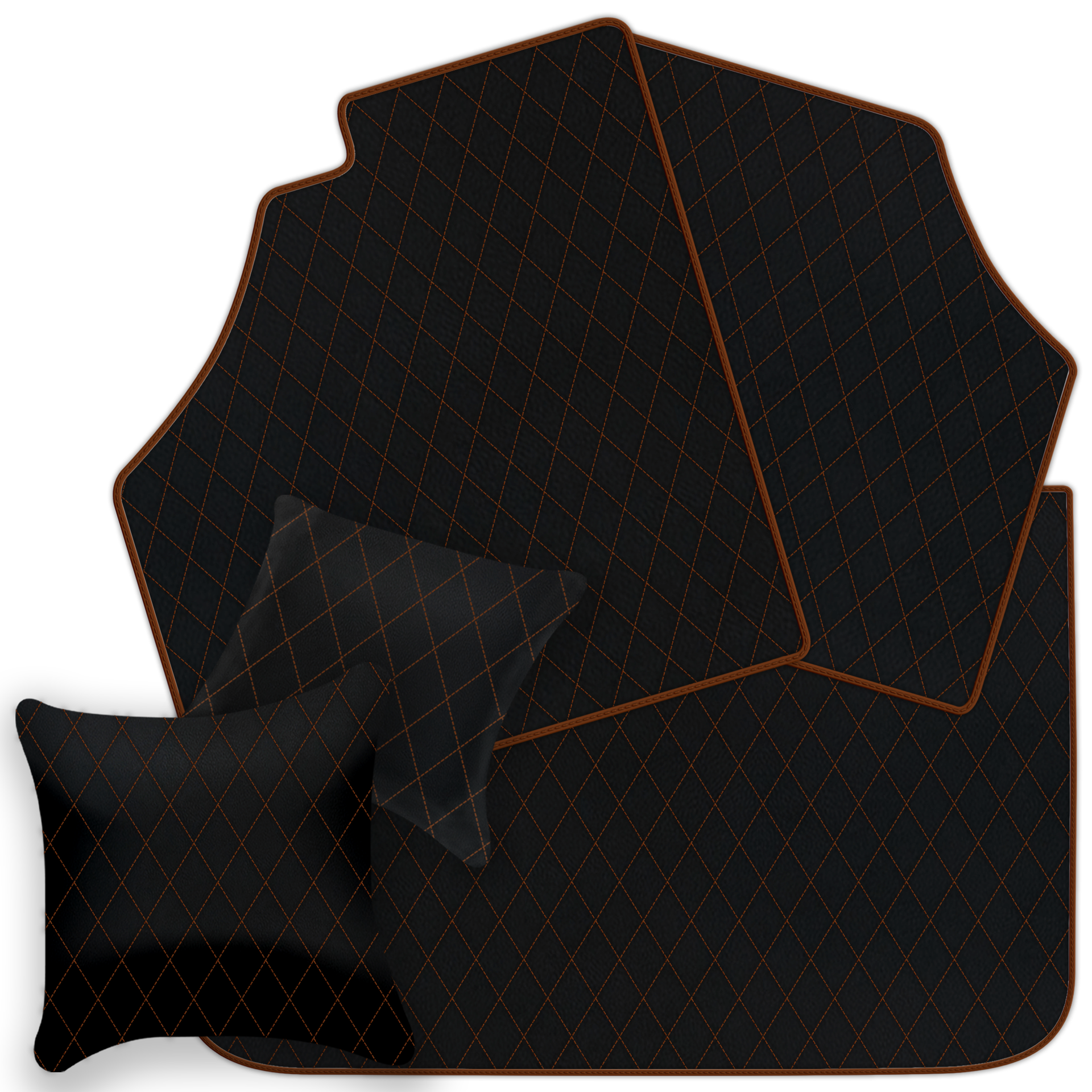 Black Leather Floor Mats for Ferrari F355 (1994-1999) | AW1 Design